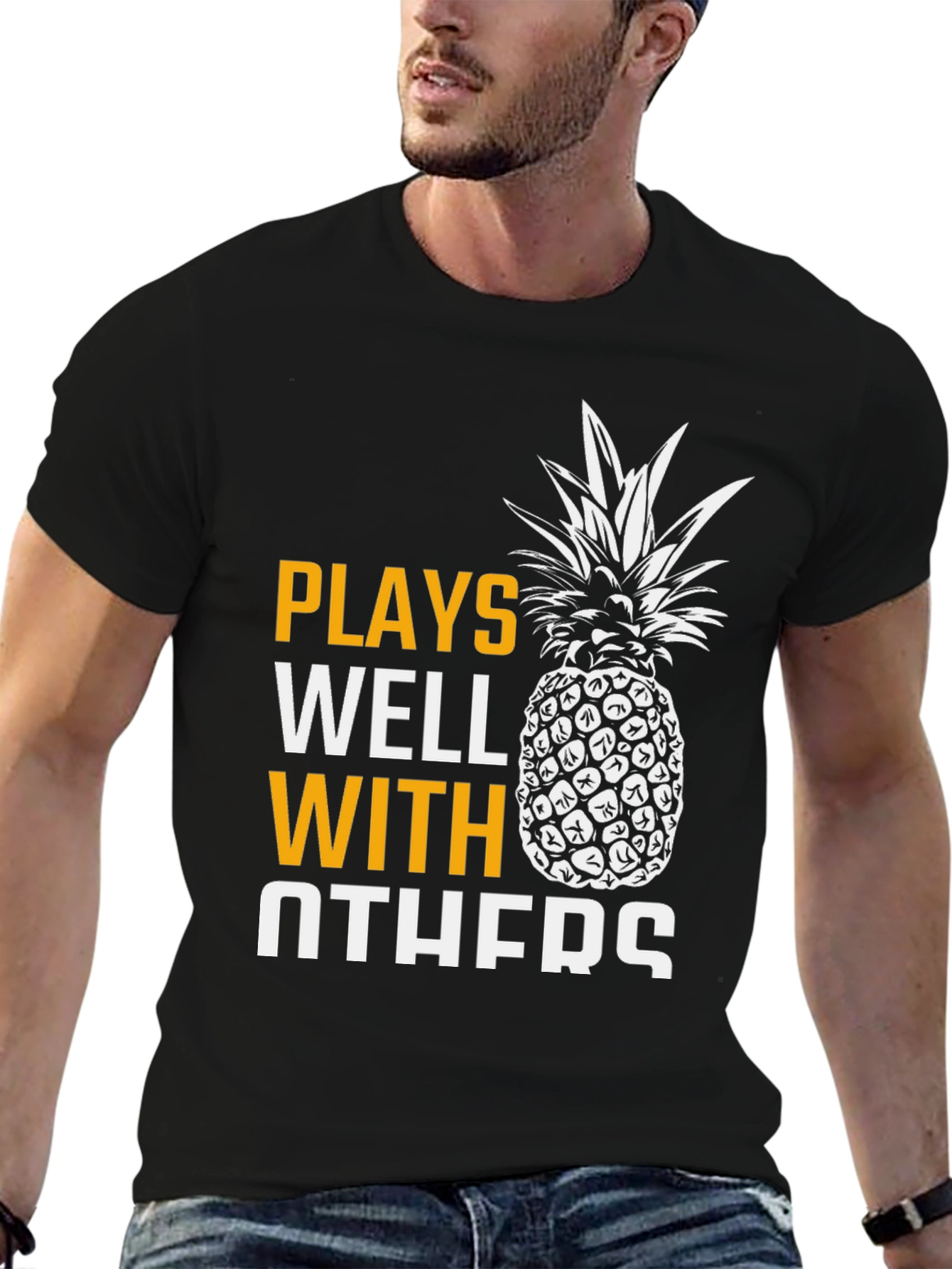 Plays Well With Others Pineapple Graphic T-Shirt