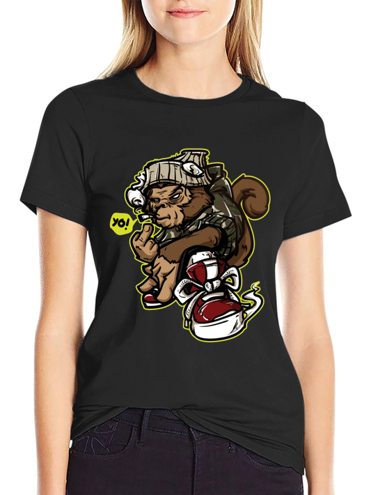 Urban Monkey Graphic Tee - Middle Finger Ape