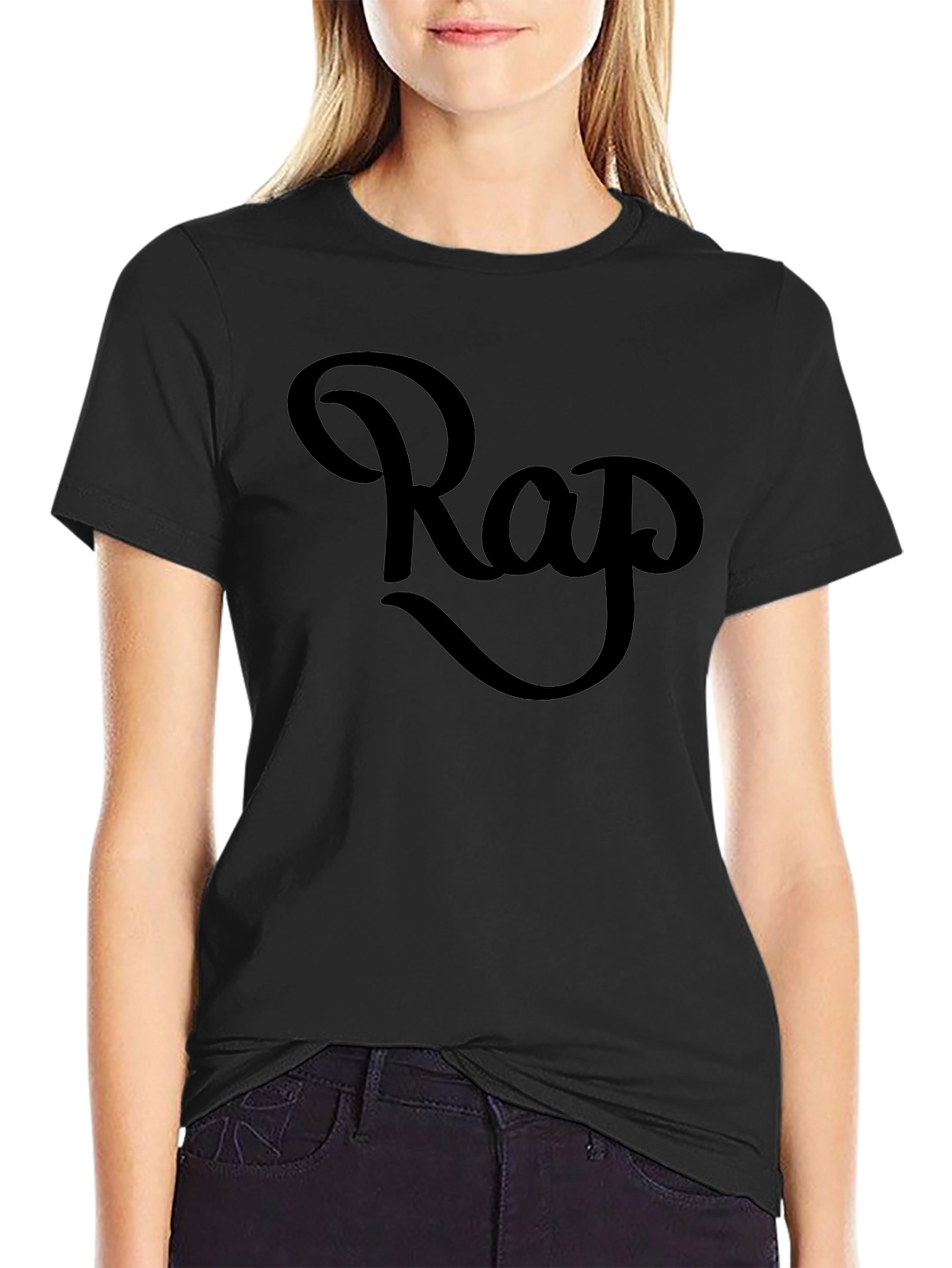 Cool Rap Graphic Black T-Shirt