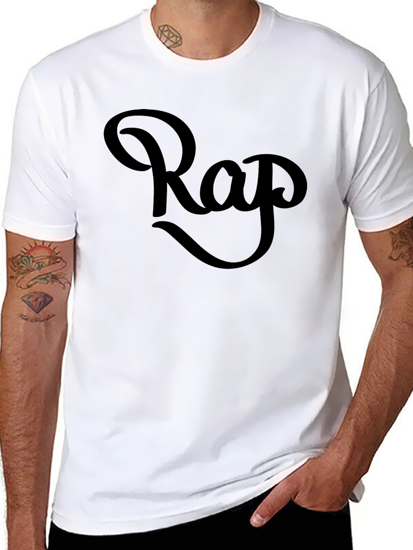 Cool Rap Graphic Black T-Shirt