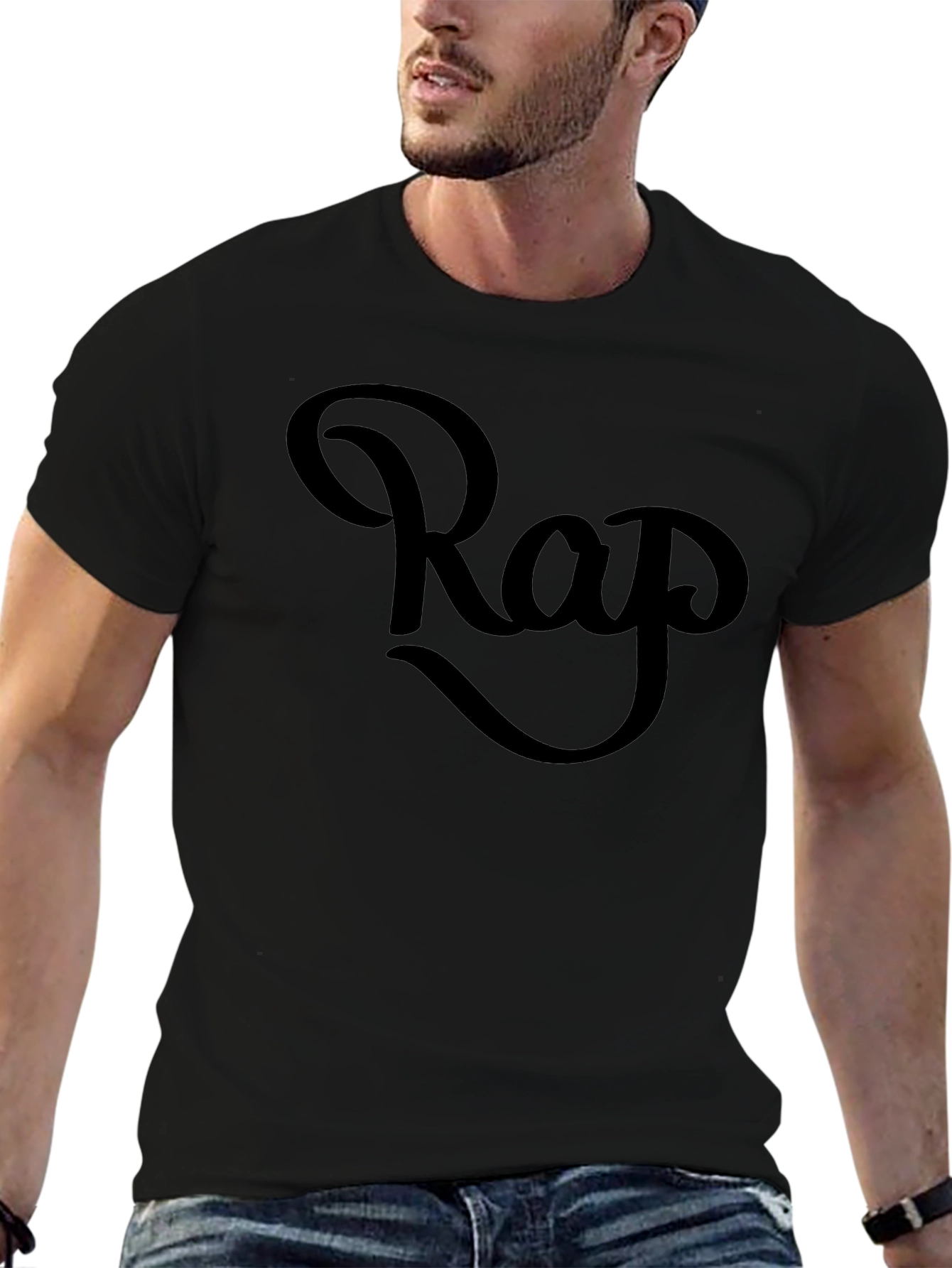 Cool Rap Graphic Black T-Shirt