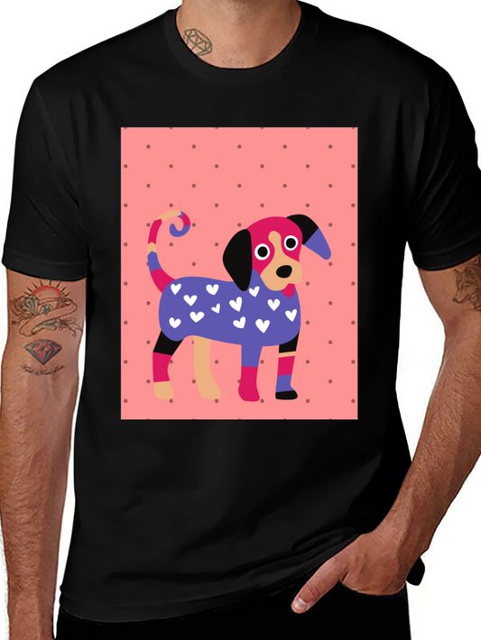 Dog Lover T-Shirt: Colorful Cartoon Dog Tee