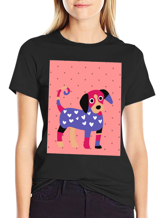 Dog Lover T-Shirt: Colorful Cartoon Dog Tee
