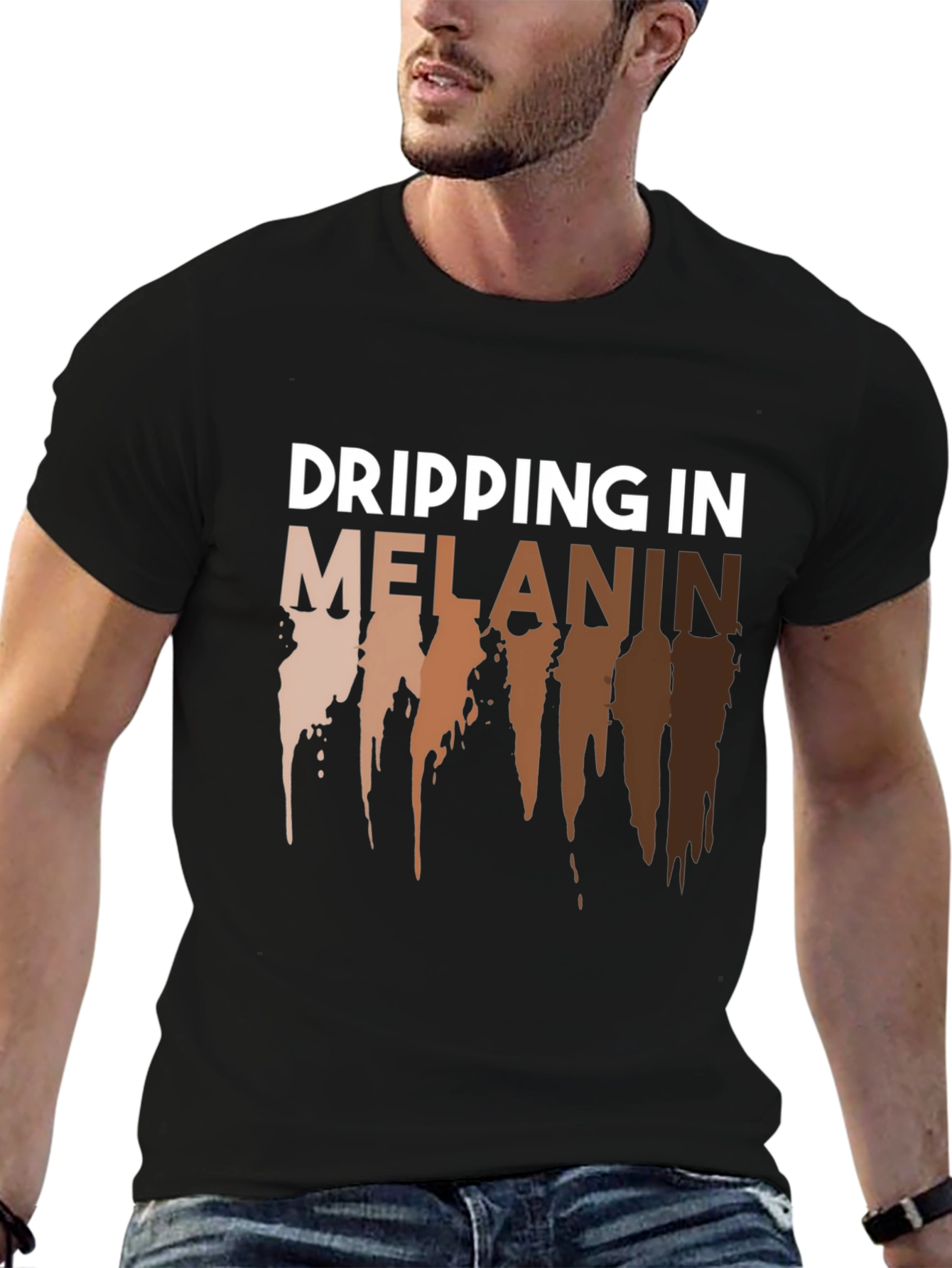 Dripping in Melanin Graphic Tee - Black