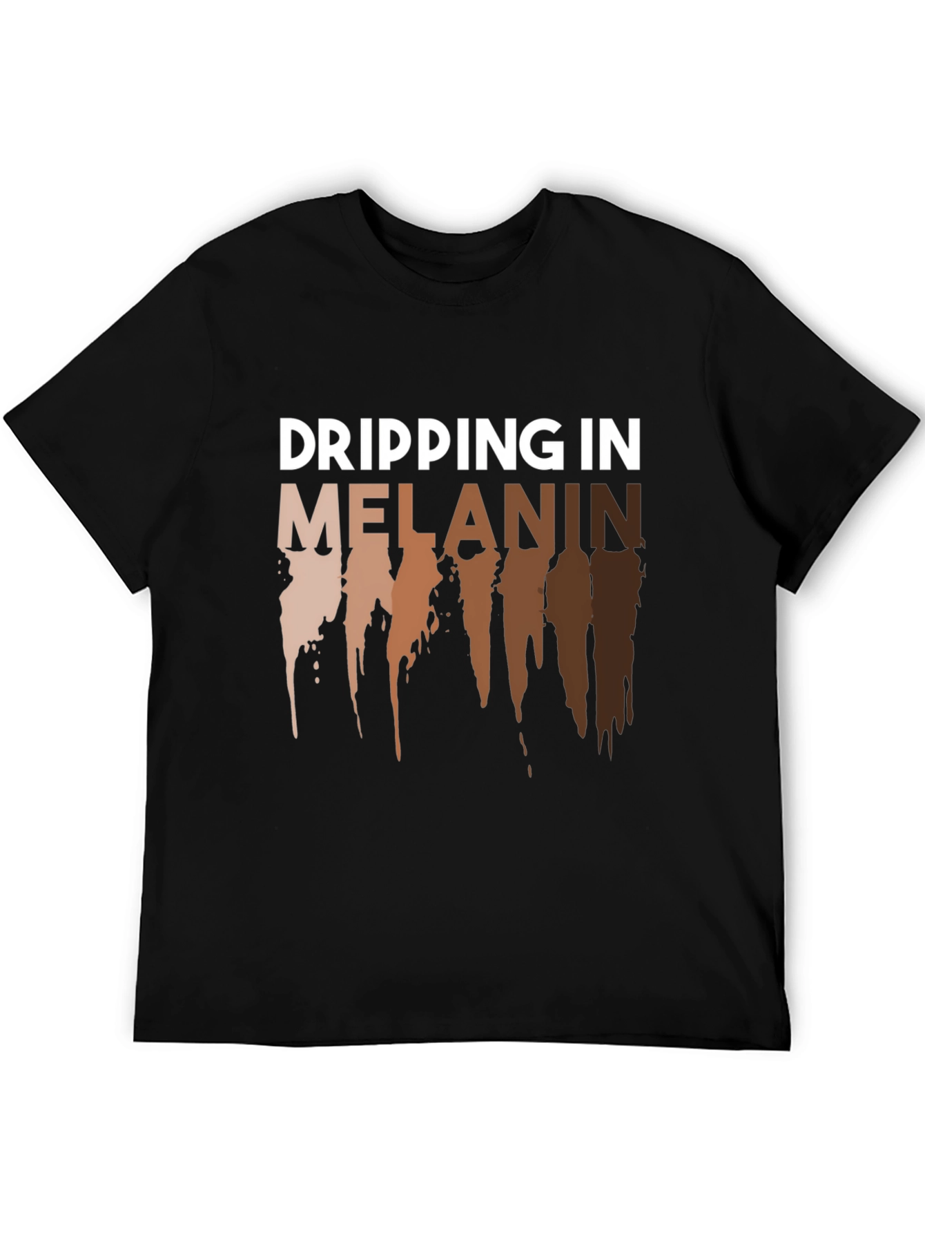 Dripping in Melanin Graphic Tee - Black