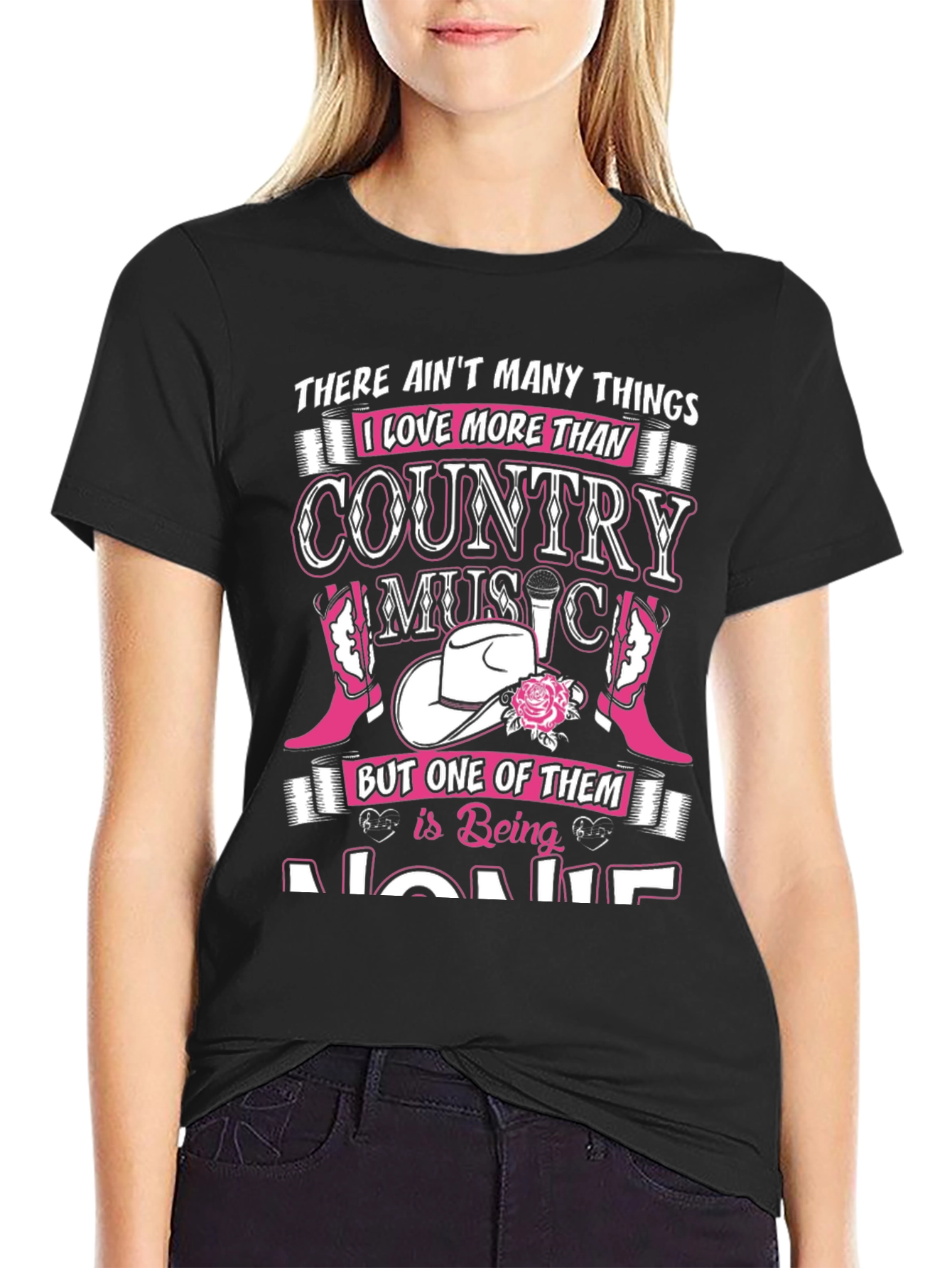Country Music Loving Mom Graphic T-Shirt