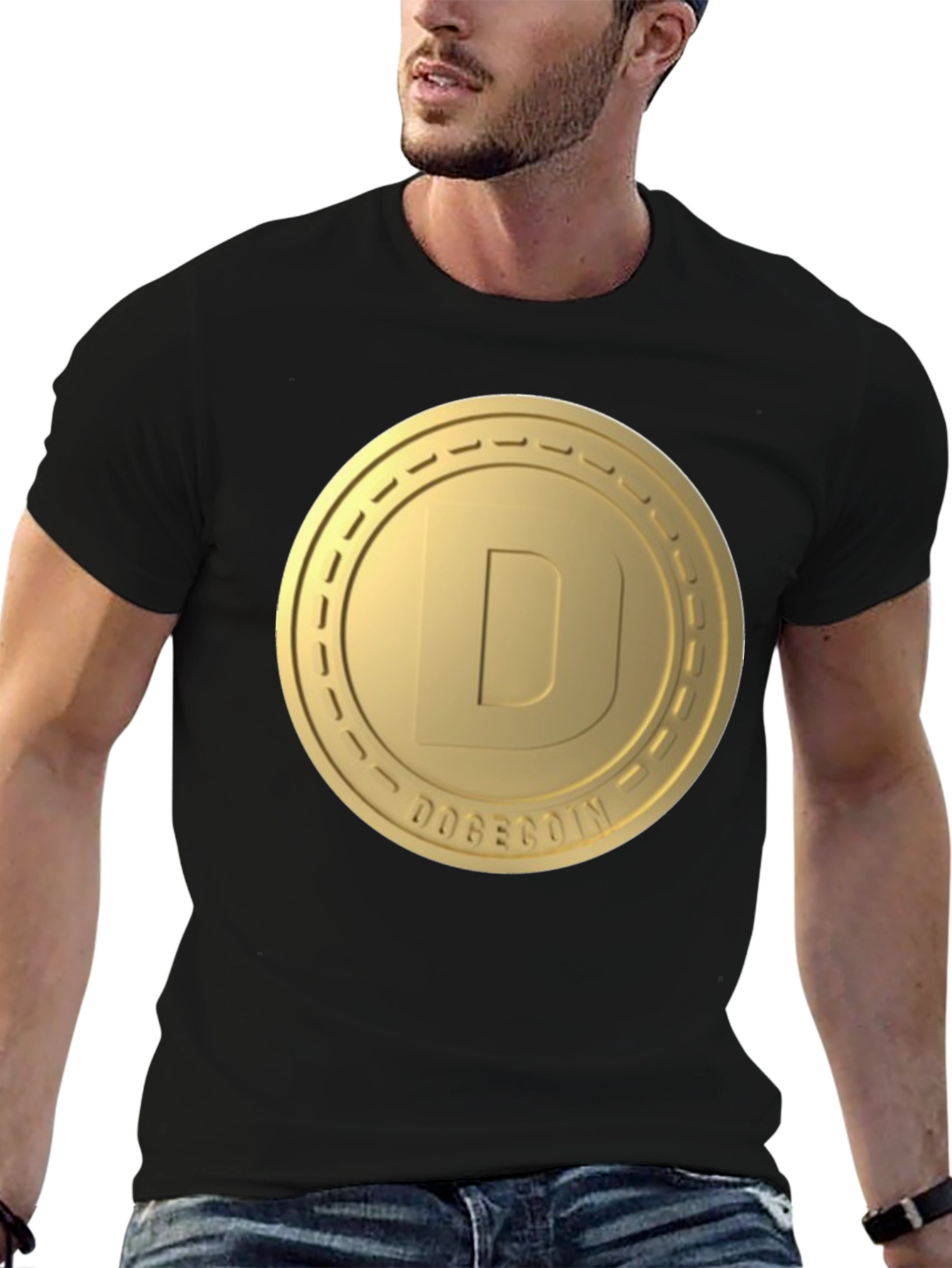 Dogecoin Gold Coin Logo T-Shirt - Crypto Fashion