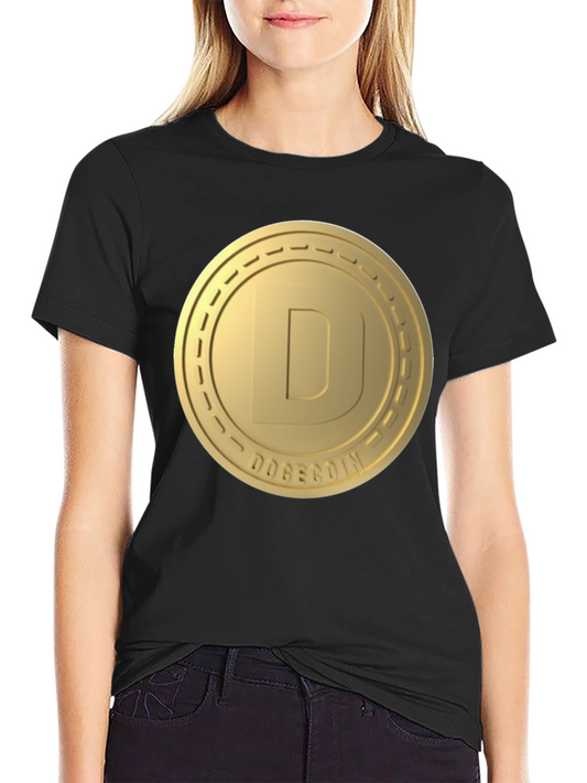 Dogecoin Gold Coin Logo T-Shirt - Crypto Fashion