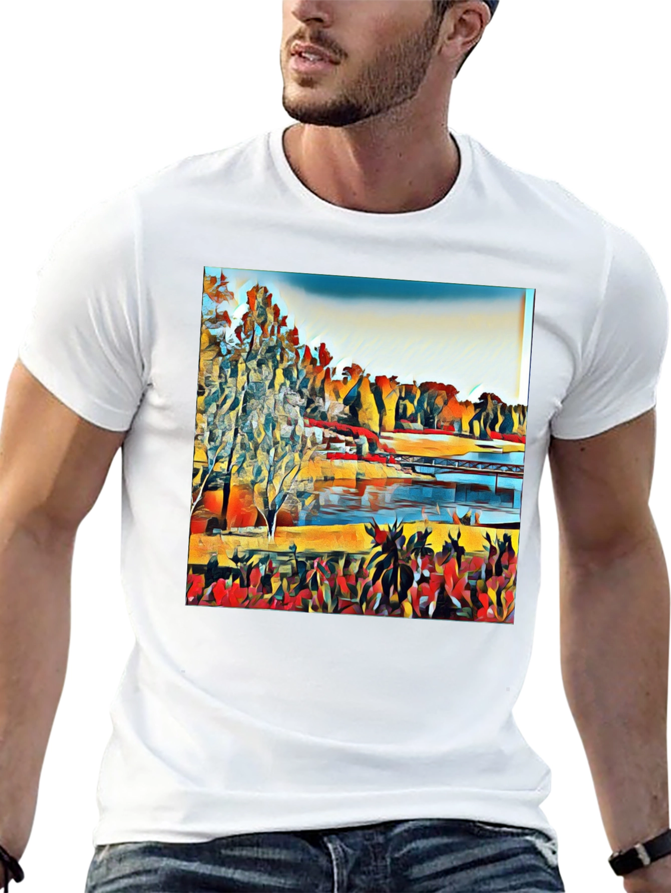 Abstract Landscape Graphic Tee