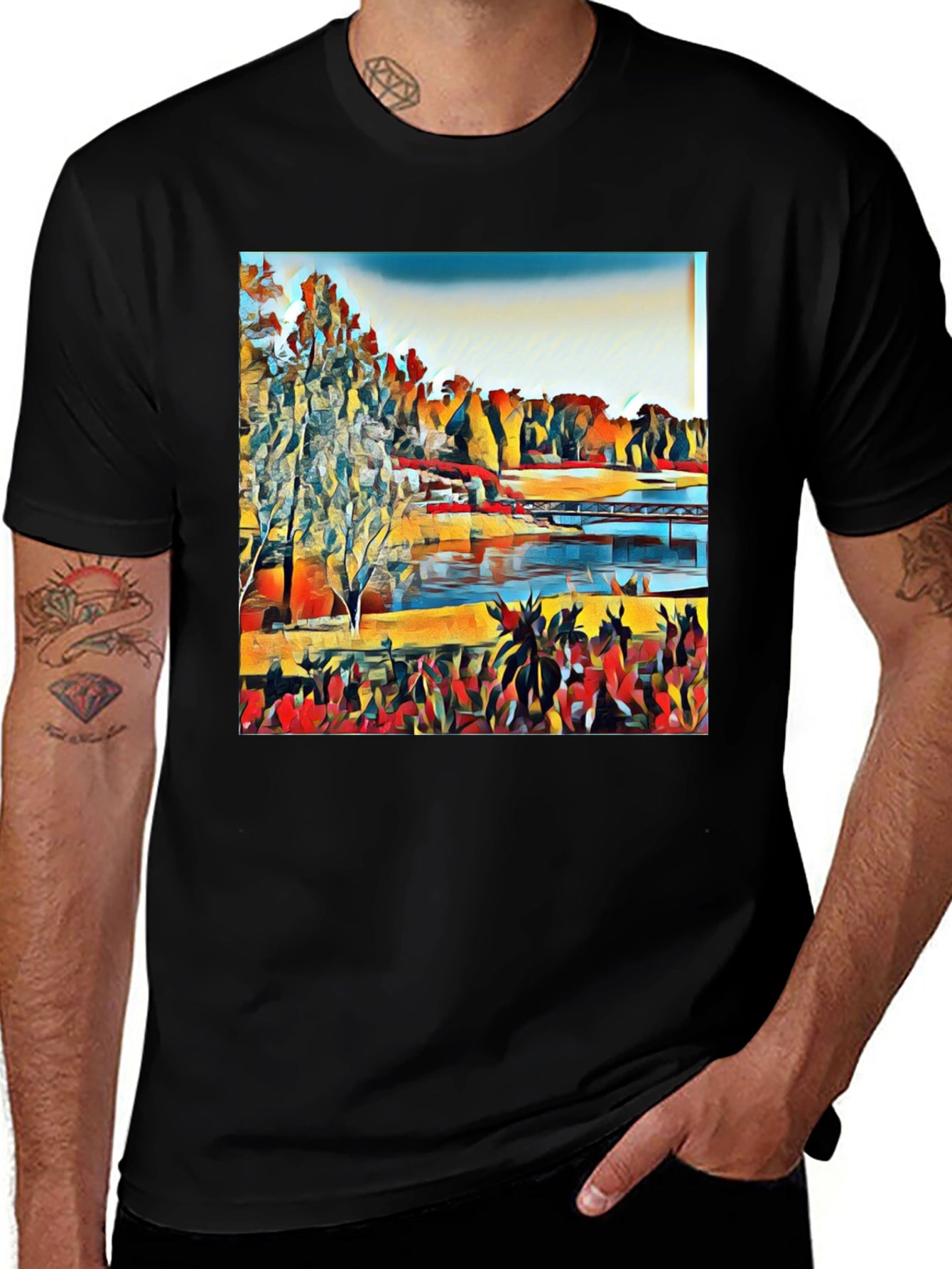 Abstract Landscape Graphic Tee