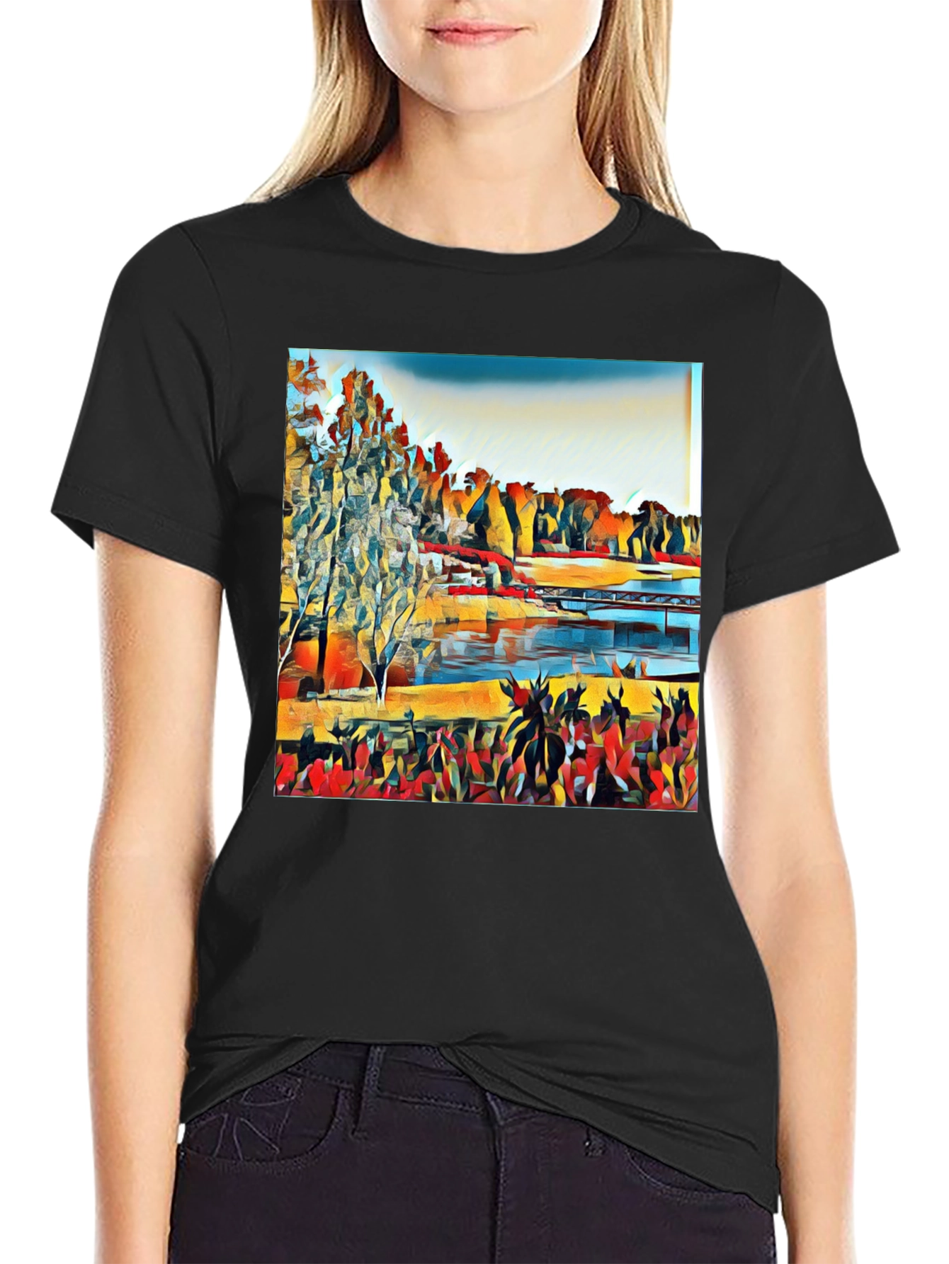 Abstract Landscape Graphic Tee