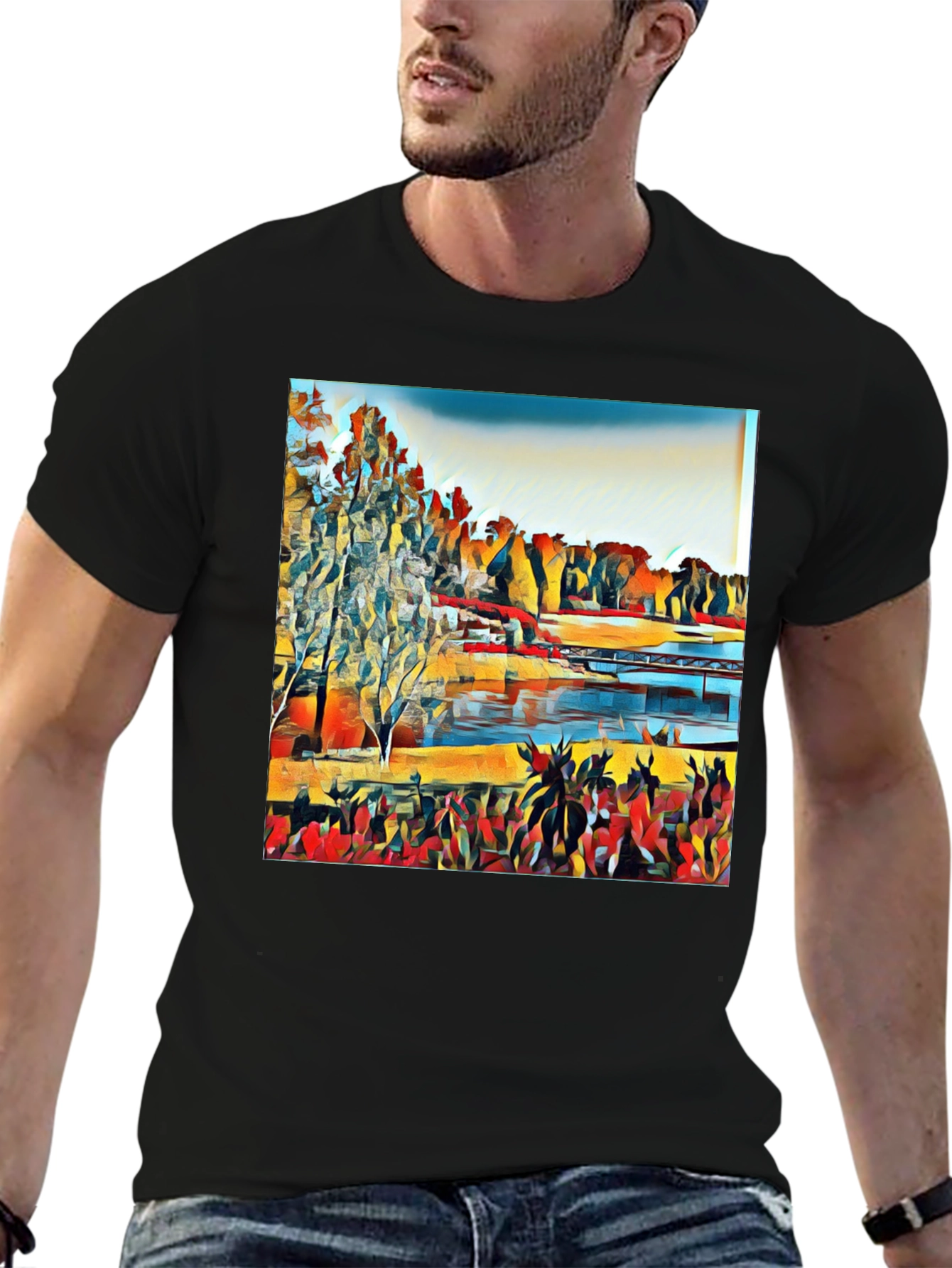 Abstract Landscape Graphic Tee