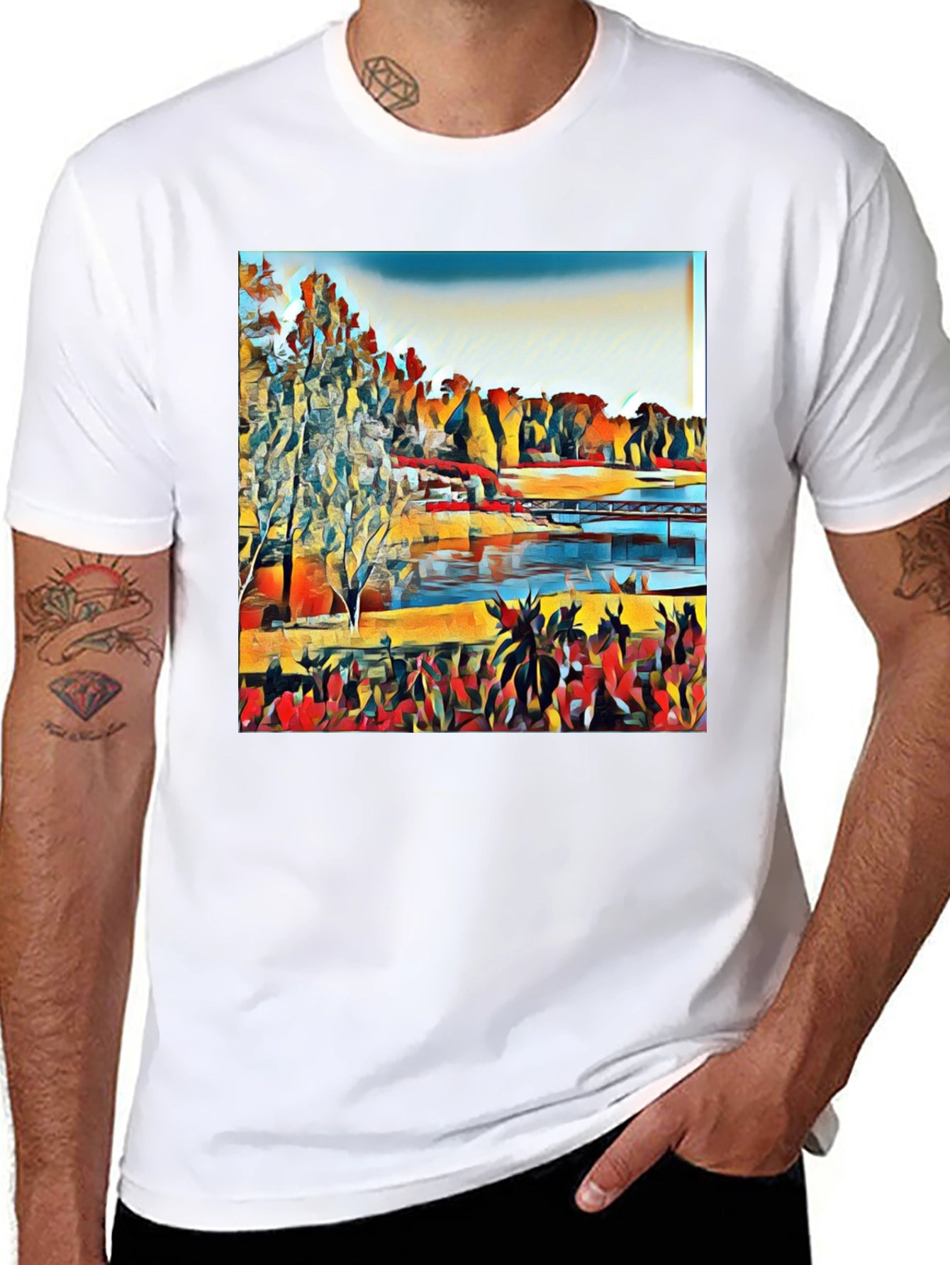 Abstract Landscape Graphic Tee