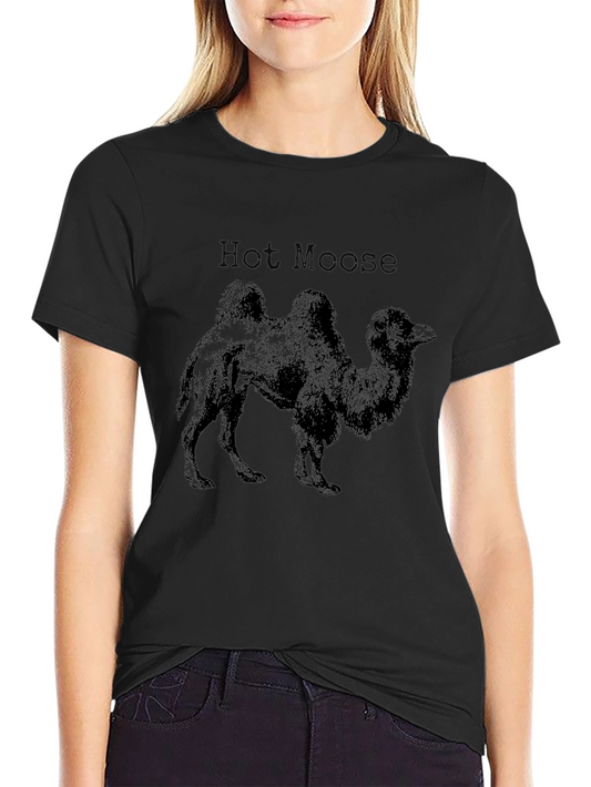 Mens Black Hot Moose Camel Graphic Tee