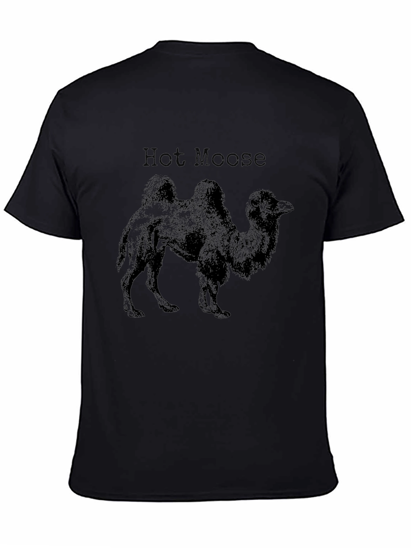 Mens Black Hot Moose Camel Graphic Tee