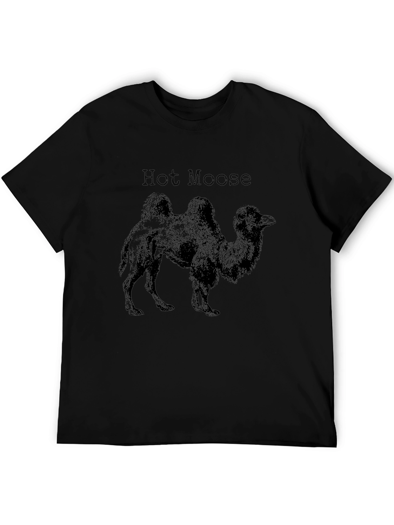 Mens Black Hot Moose Camel Graphic Tee