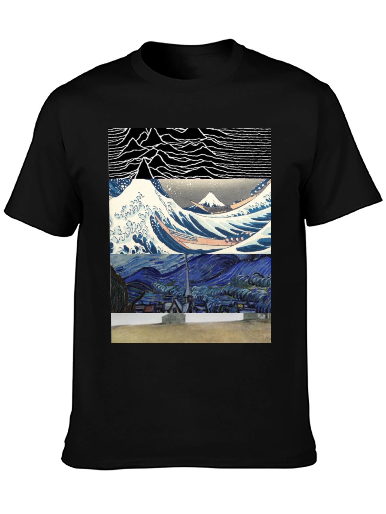 Artistic Graphic Tee - Joy Division meets Van Gogh