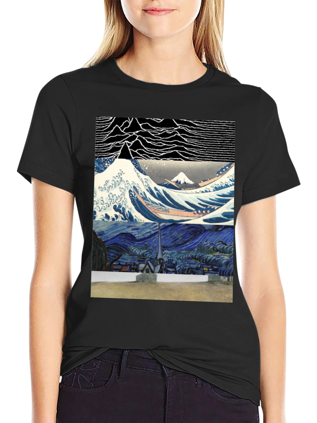 Artistic Graphic Tee - Joy Division meets Van Gogh