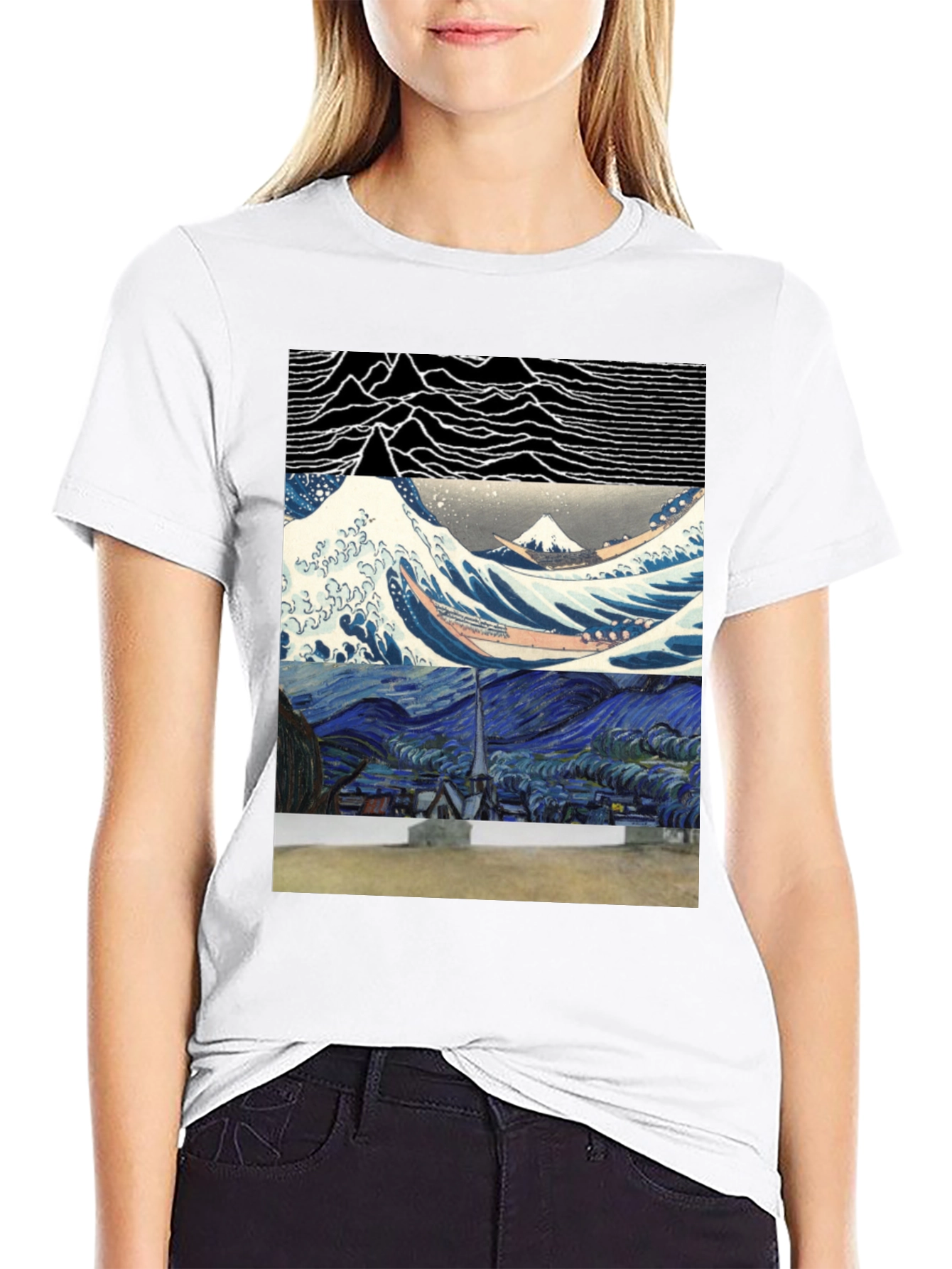 Artistic Graphic Tee - Joy Division meets Van Gogh