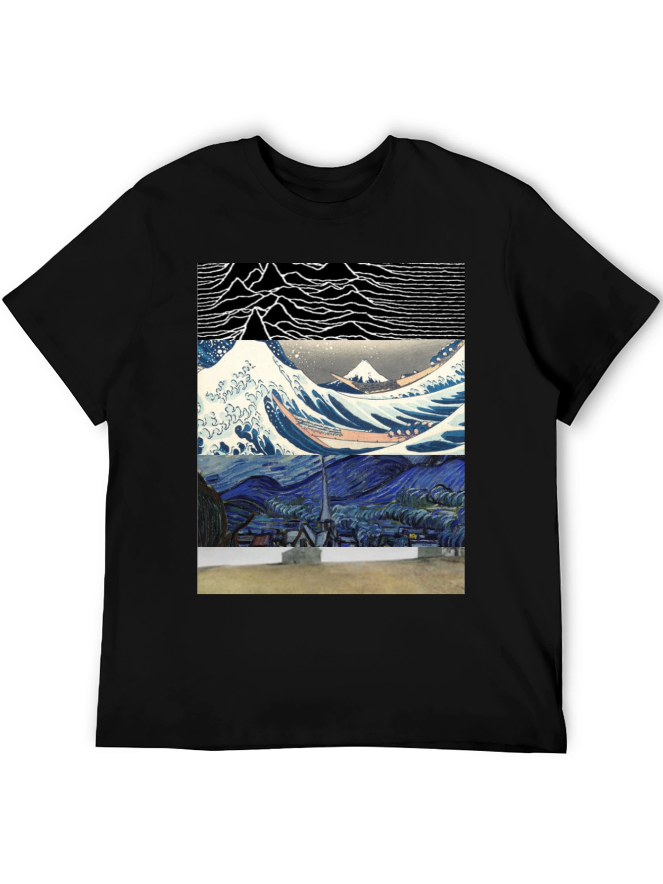 Artistic Graphic Tee - Joy Division meets Van Gogh