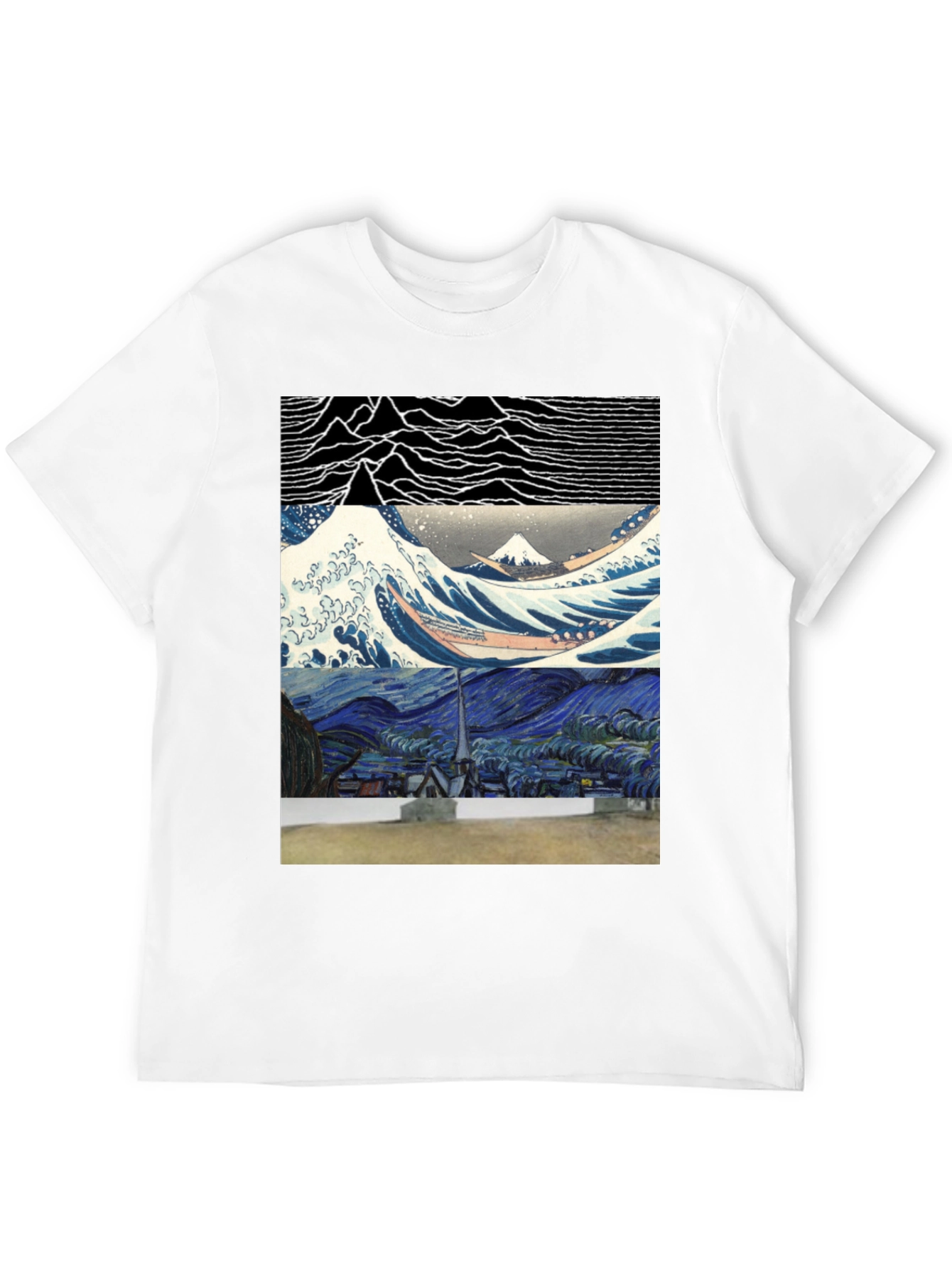 Artistic Graphic Tee - Joy Division meets Van Gogh