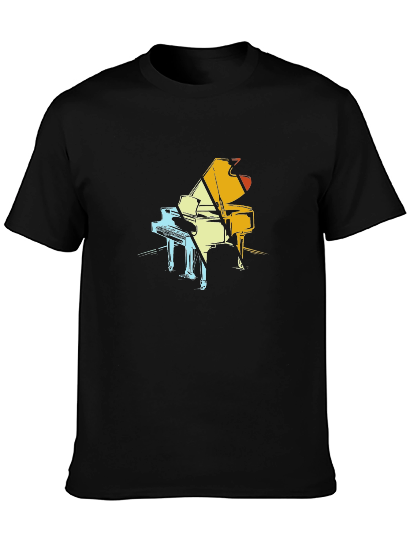 Piano Graphic Tee - Cool Musician T-Shirt