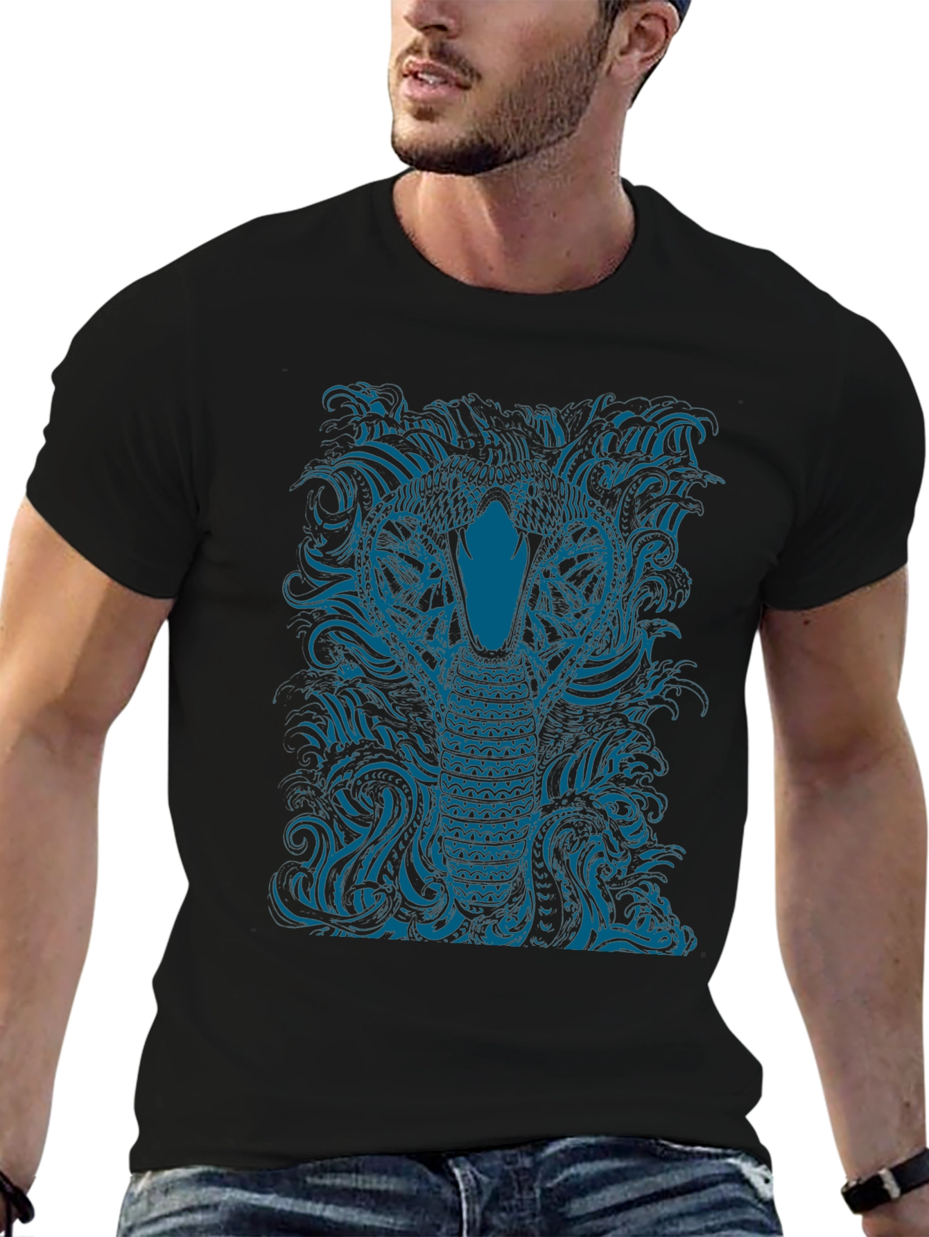 Cobra Graphic Print T-Shirt - Bold Statement Tee