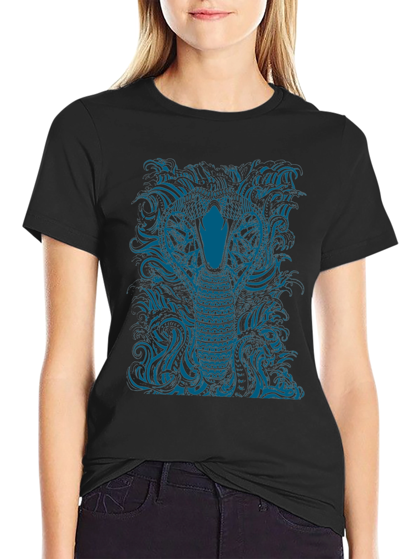 Cobra Graphic Print T-Shirt - Bold Statement Tee