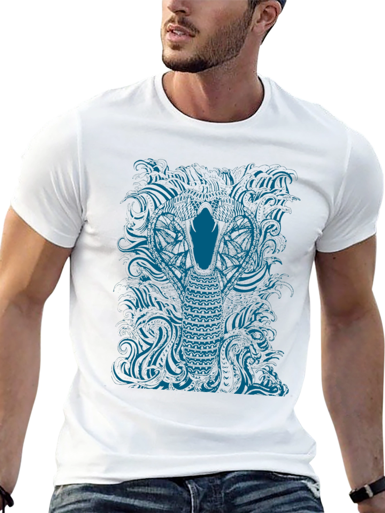 Cobra Graphic Print T-Shirt - Bold Statement Tee