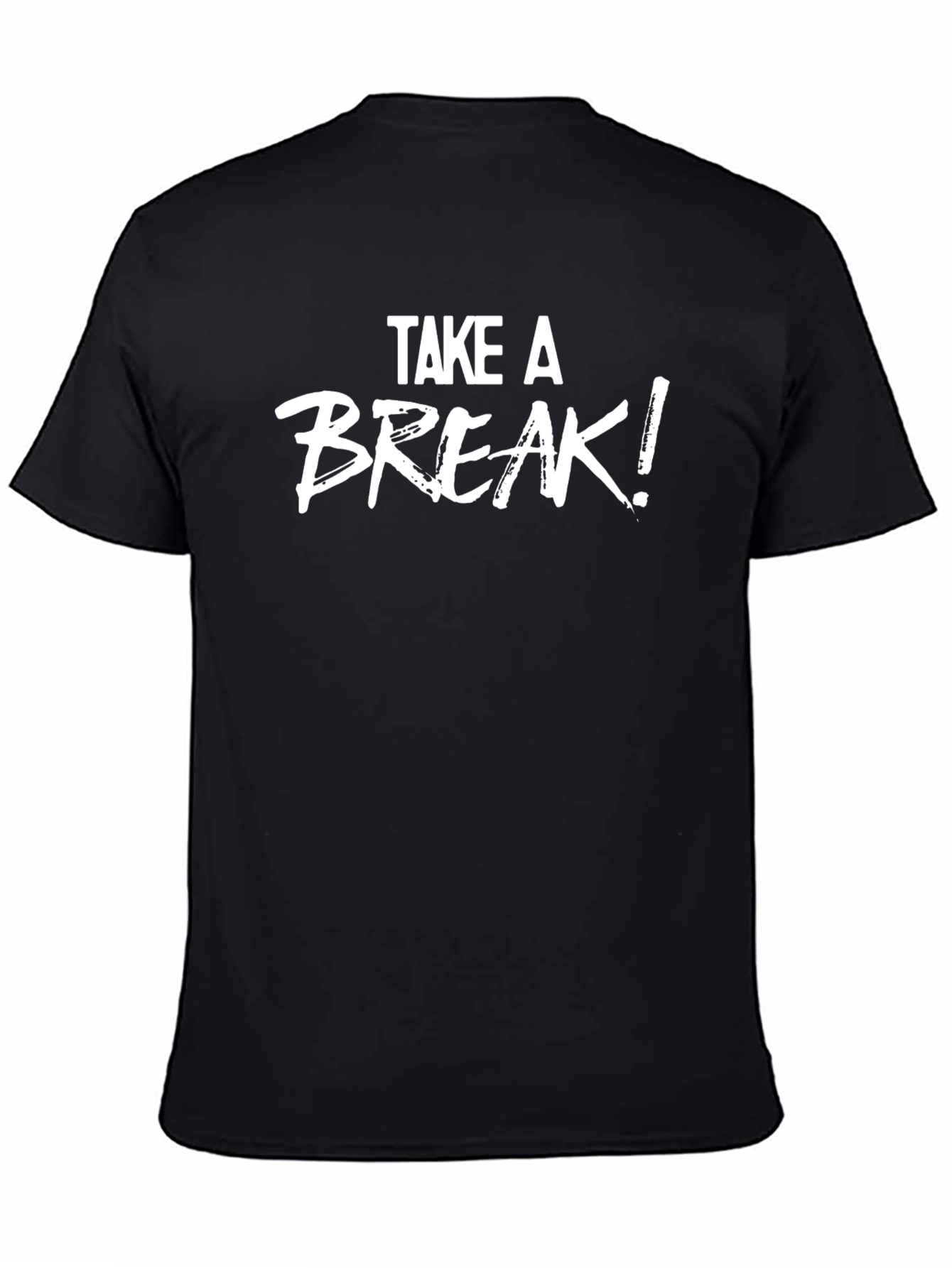 Take a Break! Graphic Print Black T-Shirt