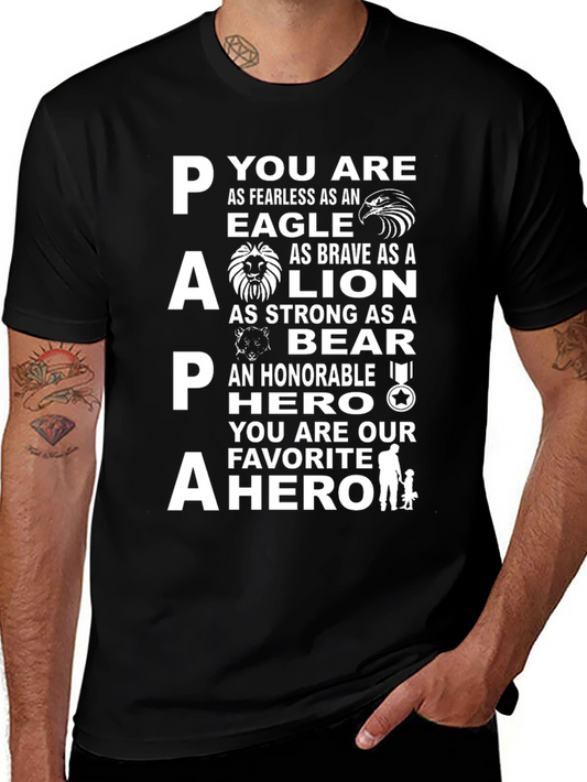 Papa Hero T-Shirt - Fathers Day Gift