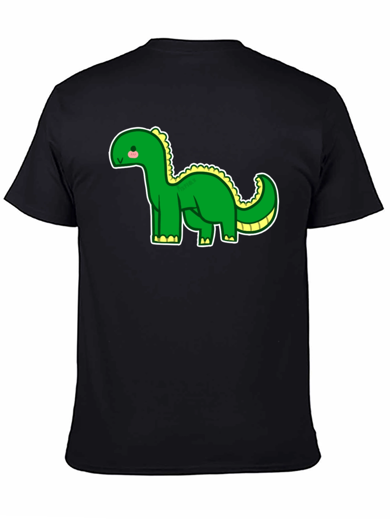 Cute Dinosaur Graphic Tee - Black T-Shirt
