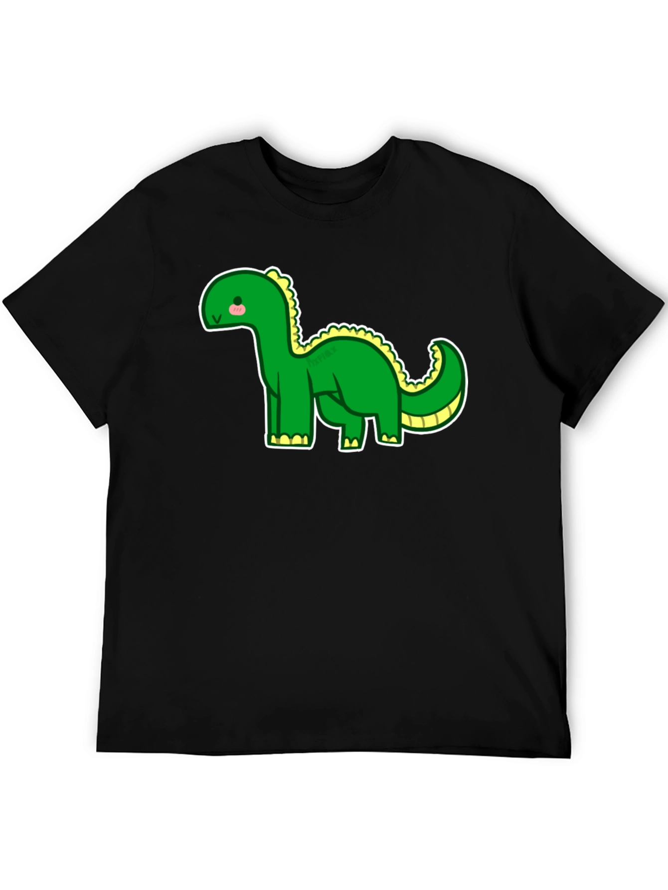 Cute Dinosaur Graphic Tee - Black T-Shirt