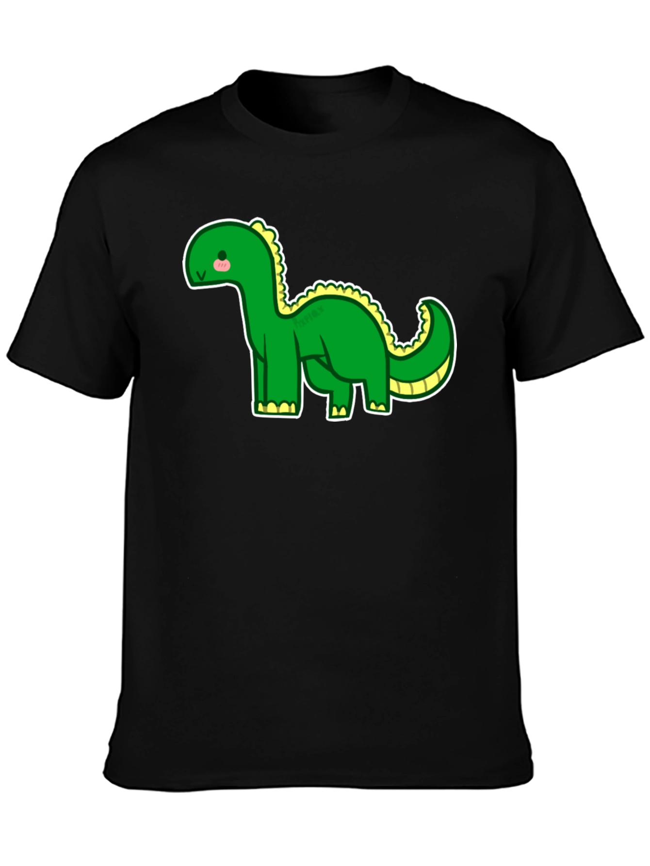 Cute Dinosaur Graphic Tee - Black T-Shirt