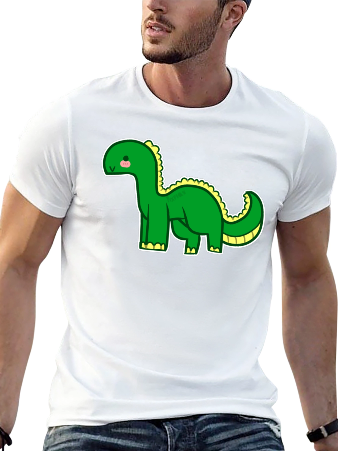 Cute Dinosaur Graphic Tee - Black T-Shirt
