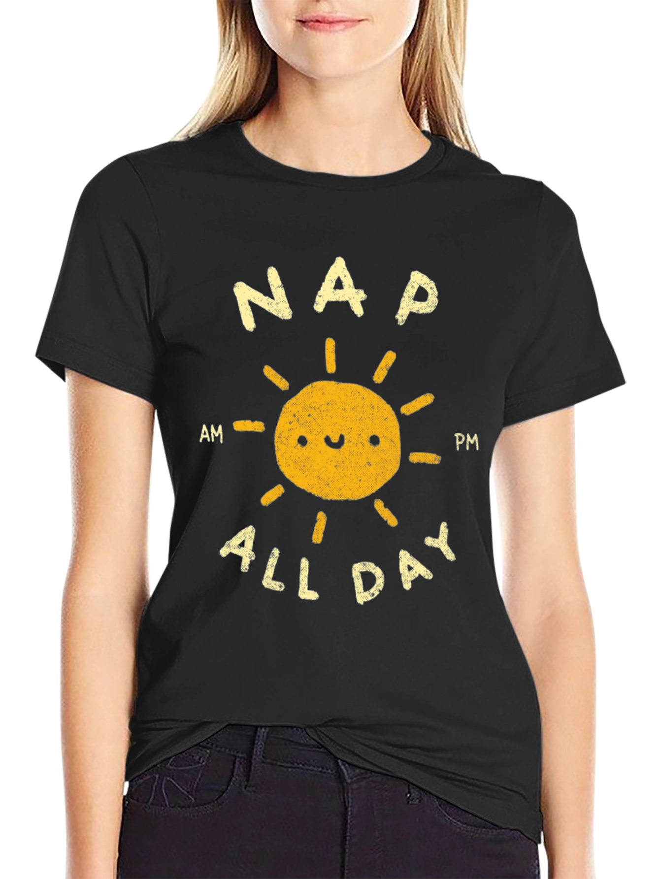 Nap All Day Graphic Tee - Comfy Black T-Shirt