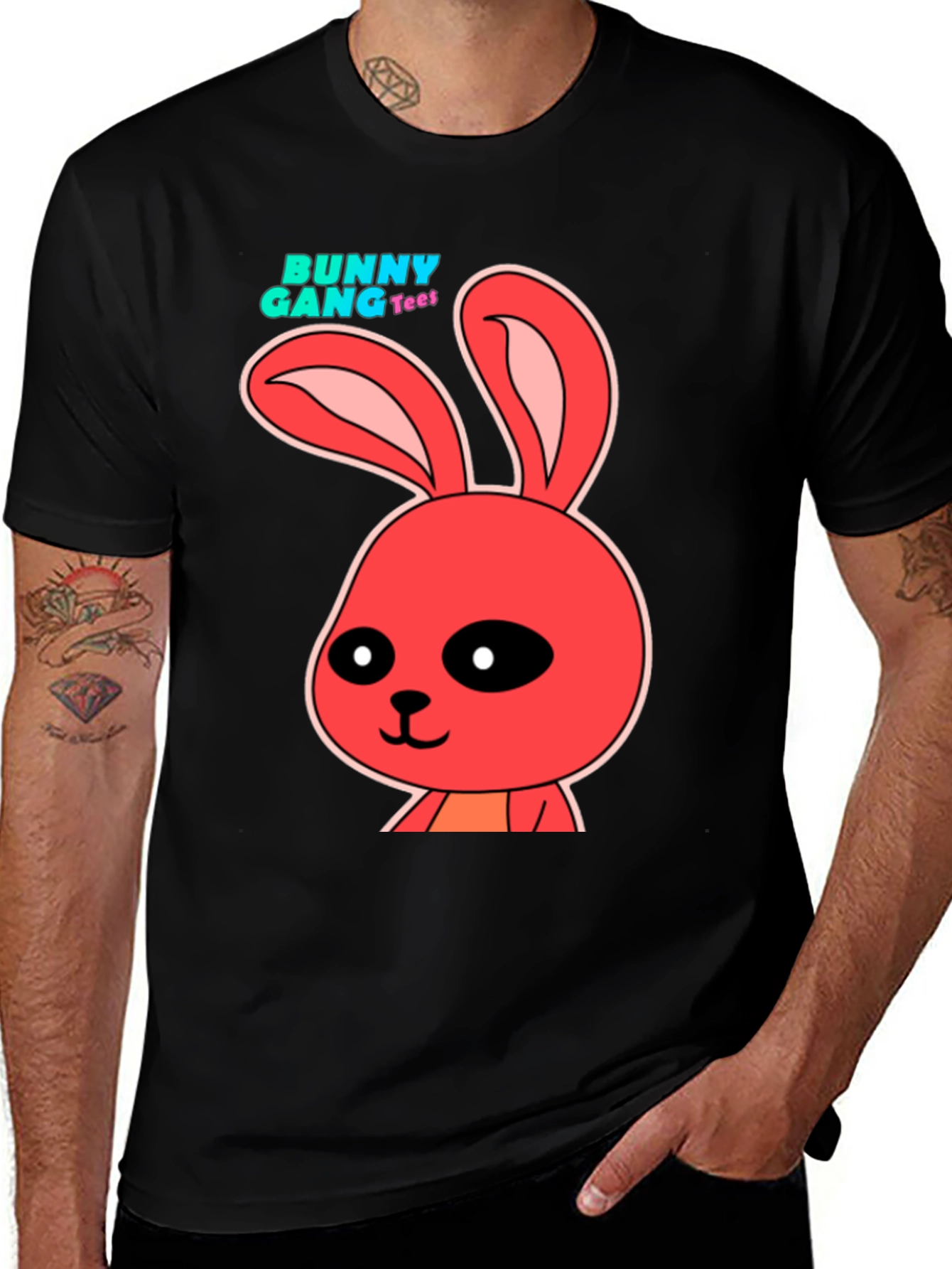Bunny Gang Tee - Cute Cartoon Rabbit Graphic T-Shirt