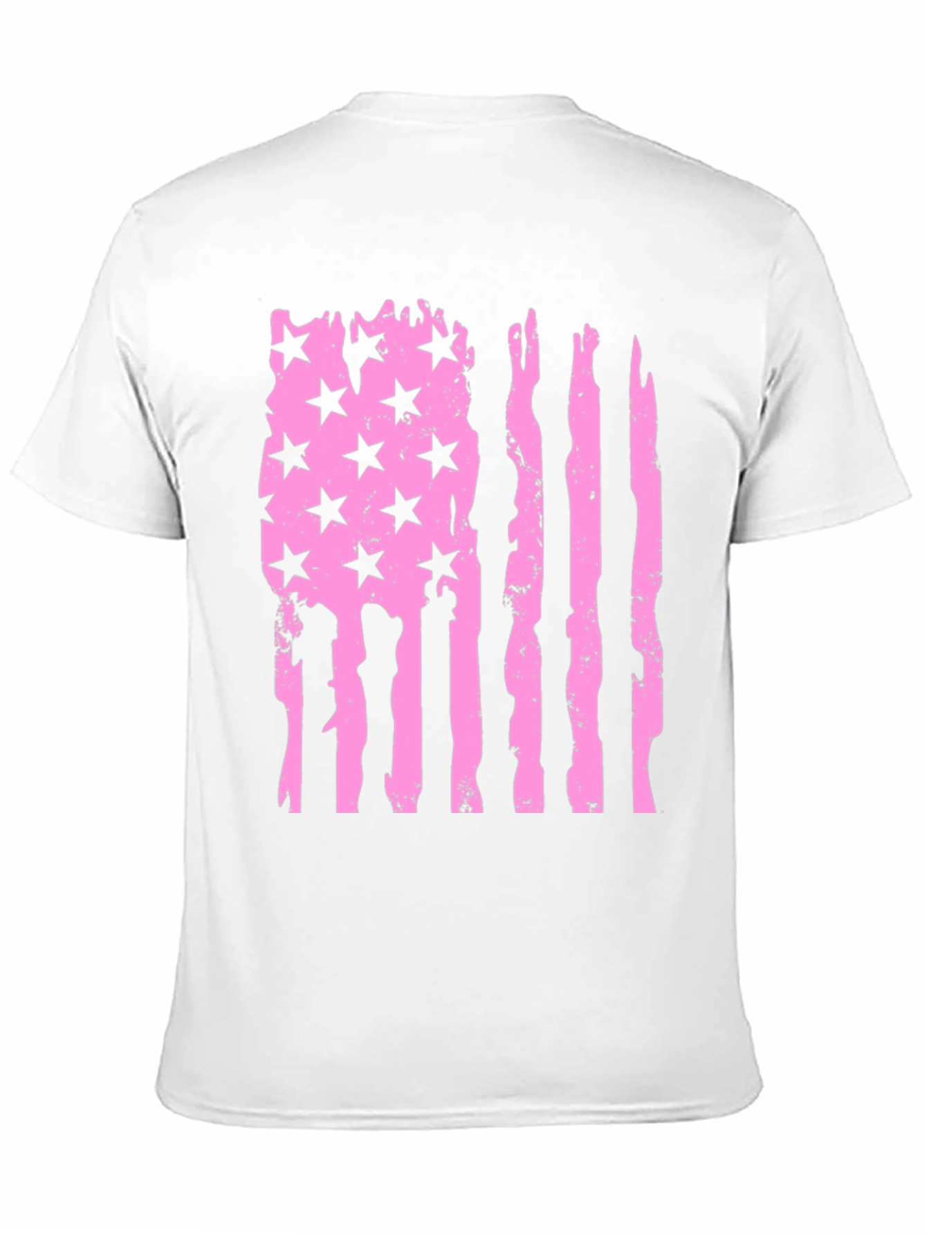 Distressed American Flag T-Shirt - Pink