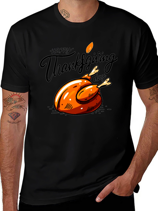 Thanksgiving Turkey Graphic T-Shirt - Festive Holiday Tee