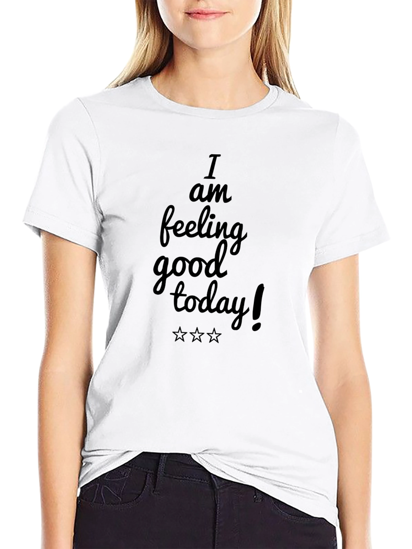 I am feeling good today! Black T-Shirt