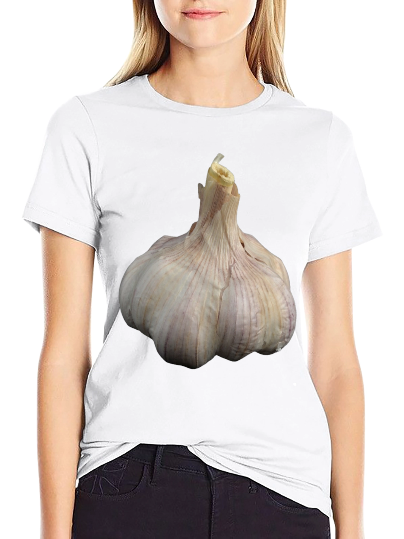 Garlic Graphic Tee - Novelty Food Shirt
