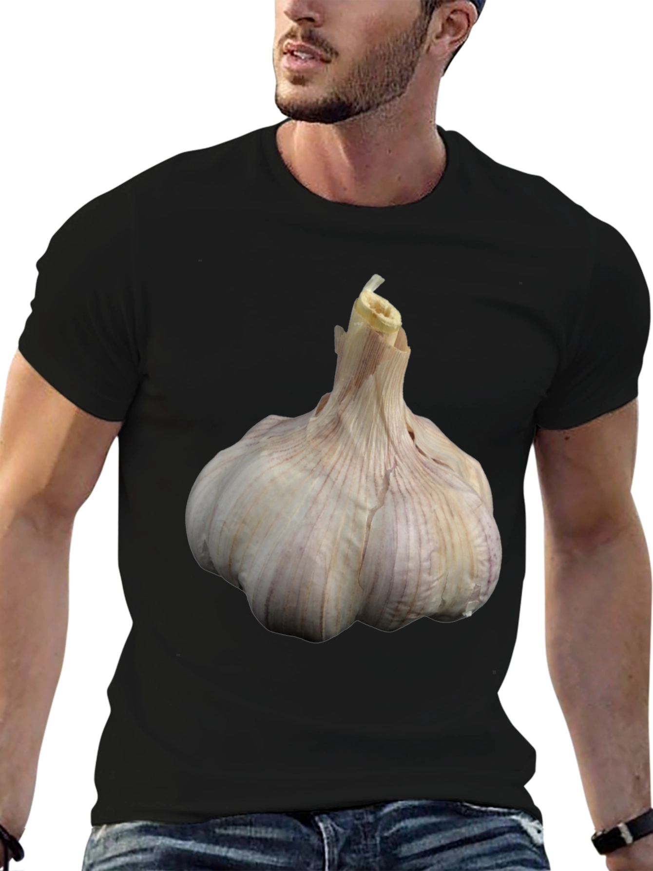 Garlic Graphic Tee - Novelty Food Shirt