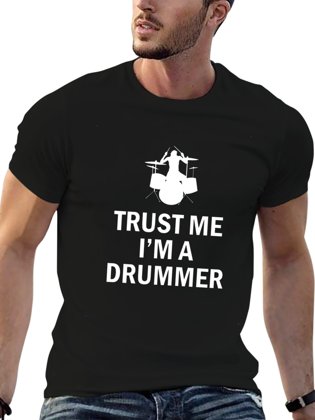 Trust Me Im A Drummer Black T-Shirt