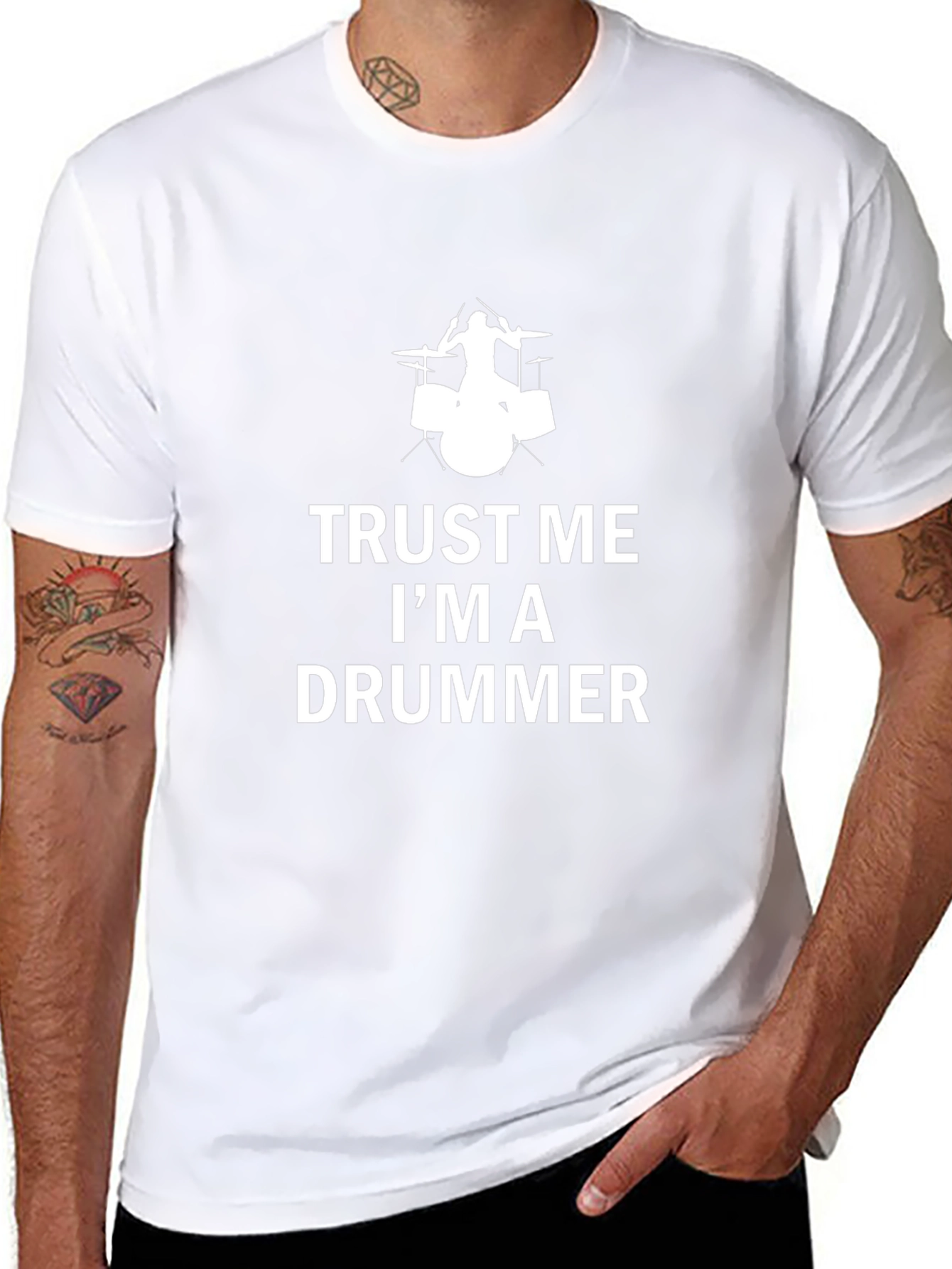 Trust Me Im A Drummer Black T-Shirt