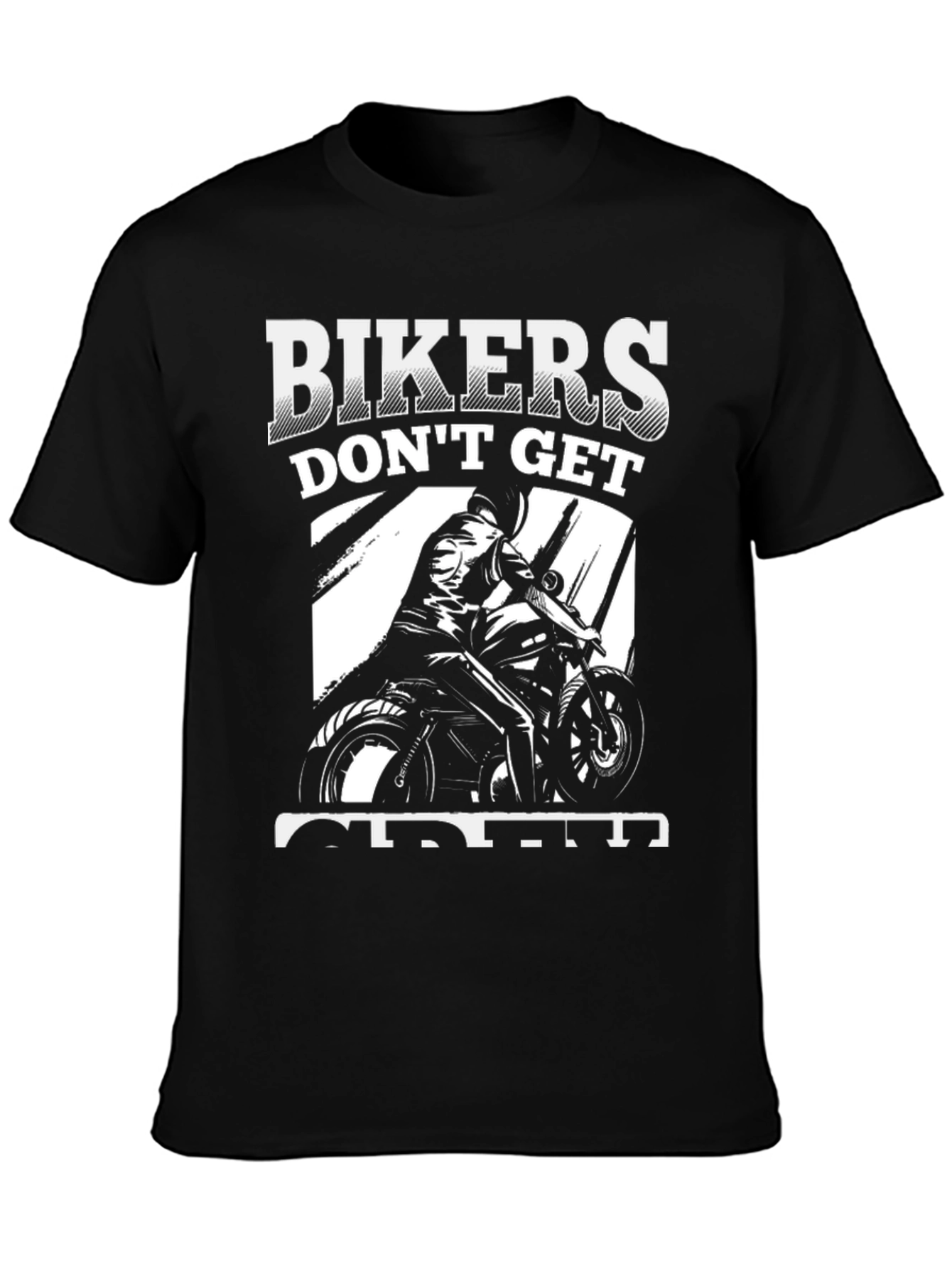 Bikers Dont Get Older Black T-Shirt