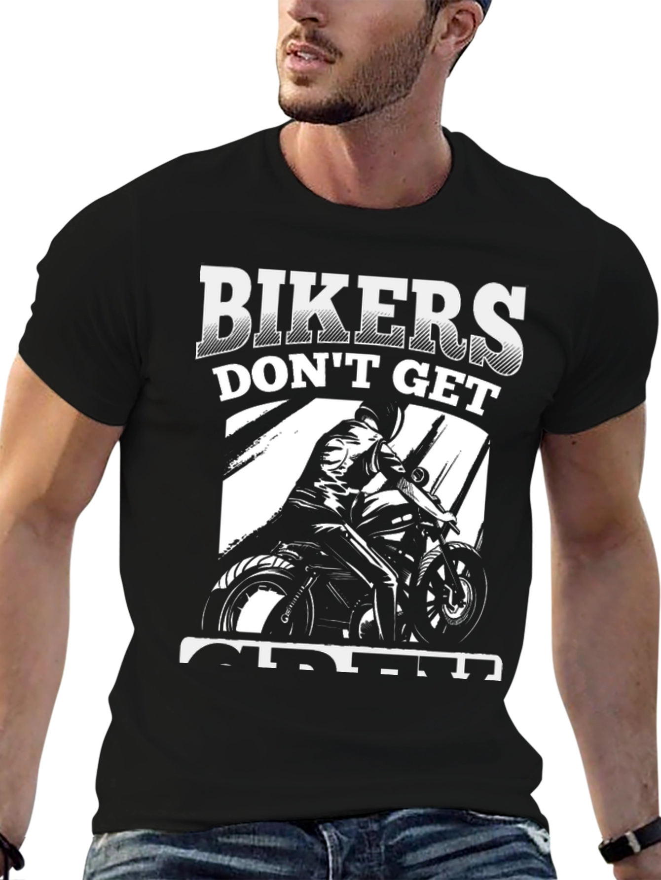 Bikers Dont Get Older Black T-Shirt