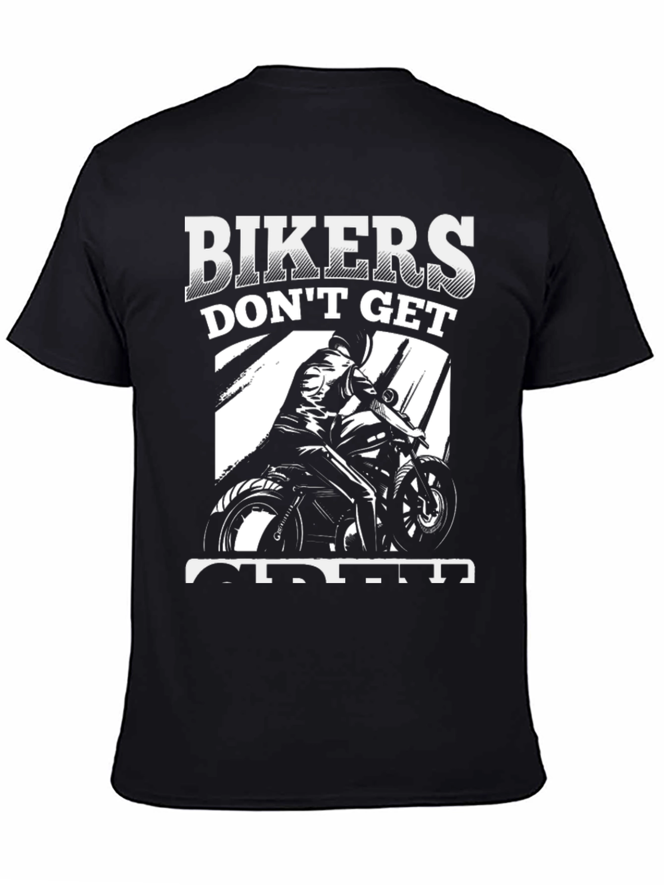 Bikers Dont Get Older Black T-Shirt
