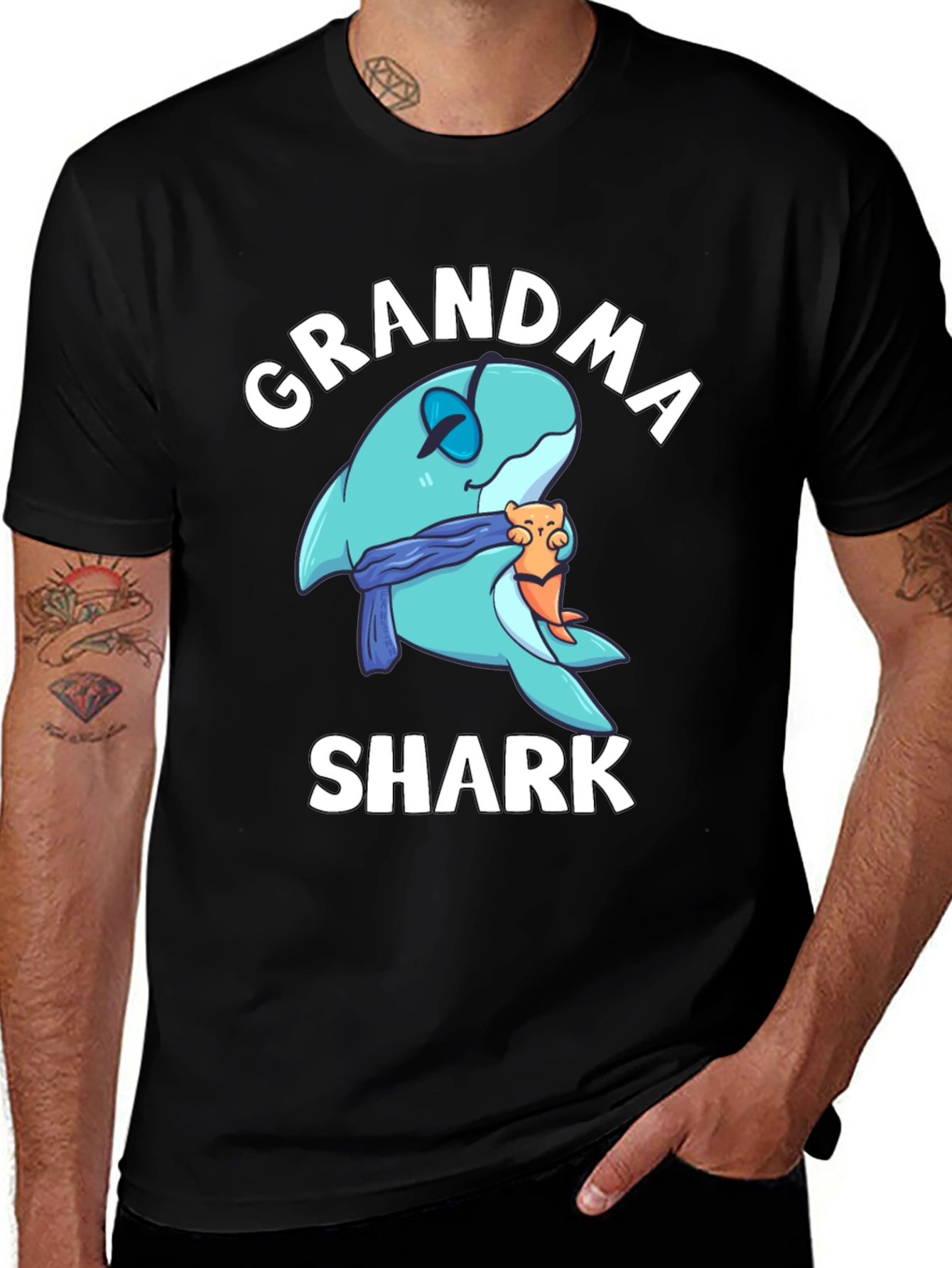 Grandma Shark Graphic T-Shirt
