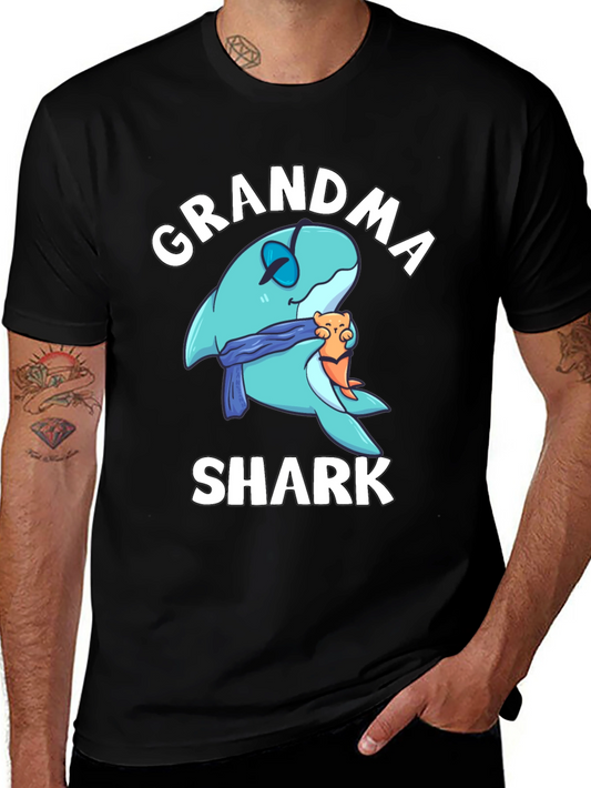 Grandma Shark Graphic T-Shirt