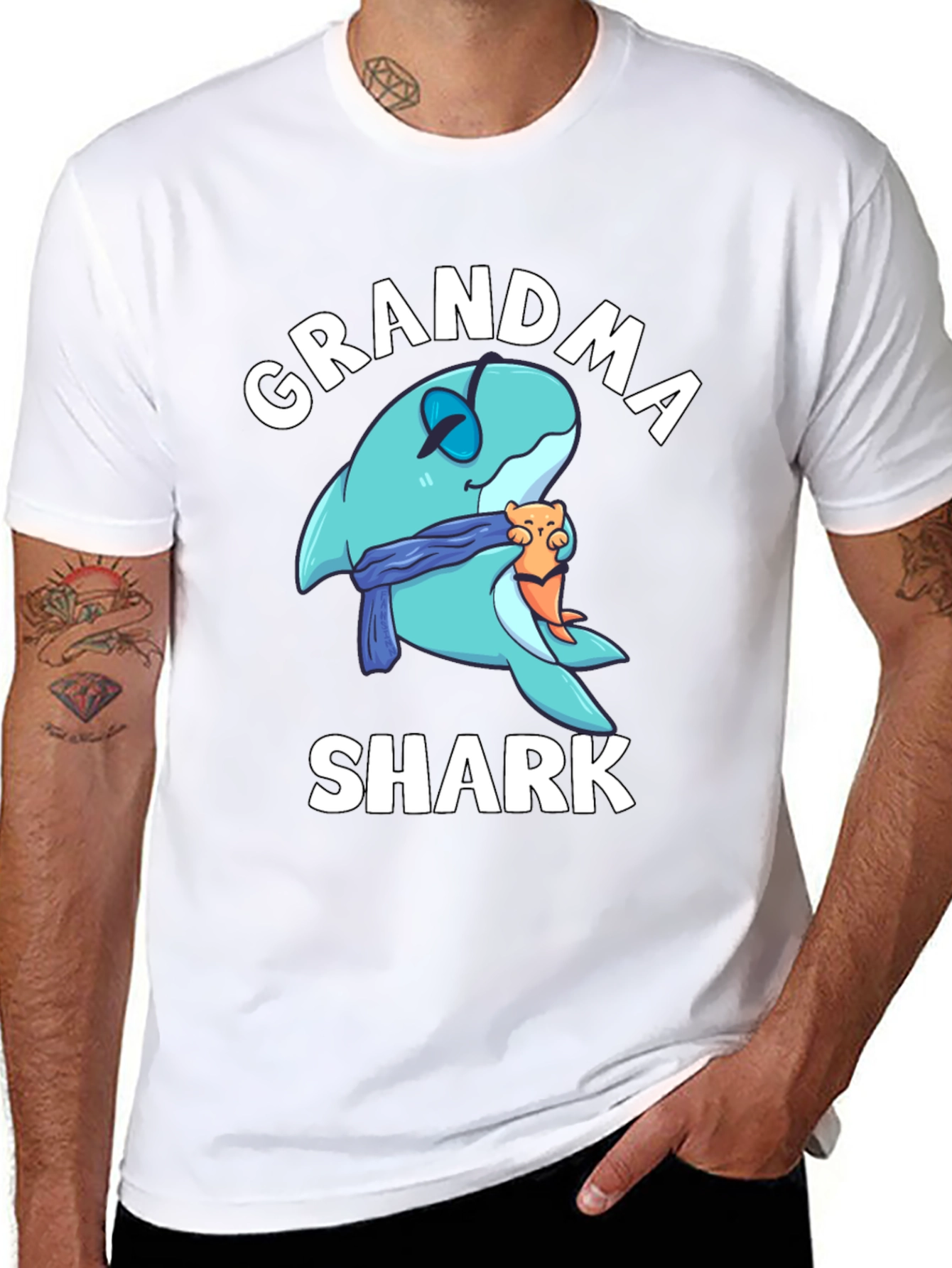 Grandma Shark Graphic T-Shirt